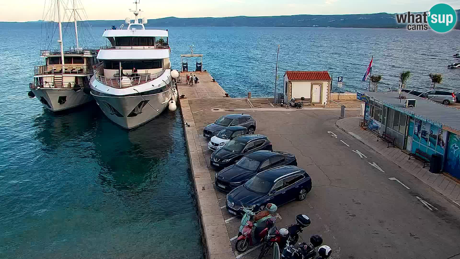 Webcam Bol centre-ville & marina – Vue en direct depuis Bol, île de Brač