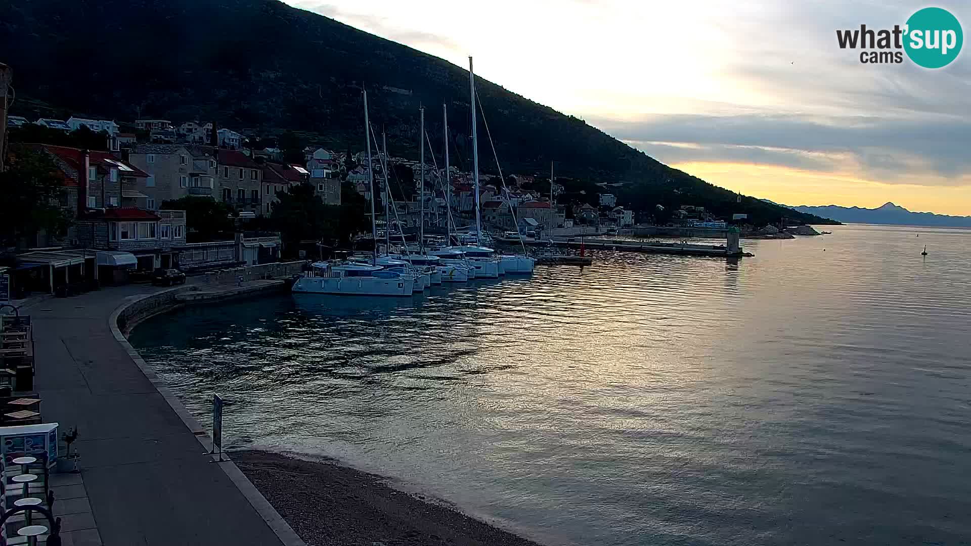 Webcam Bol Centre-Ville & Marina – Vue en direct depuis Bol, île de Brač