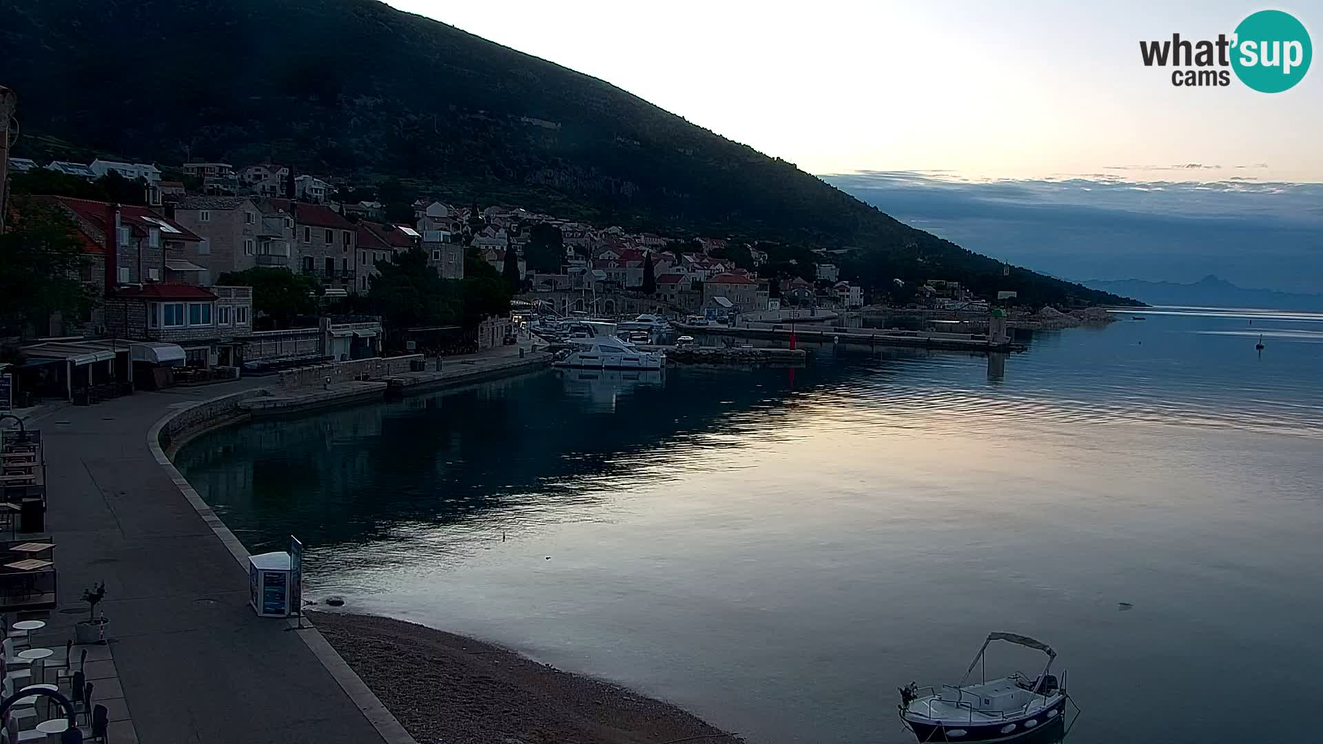 Webcam Bol centre-ville & marina – Vue en direct depuis Bol, île de Brač