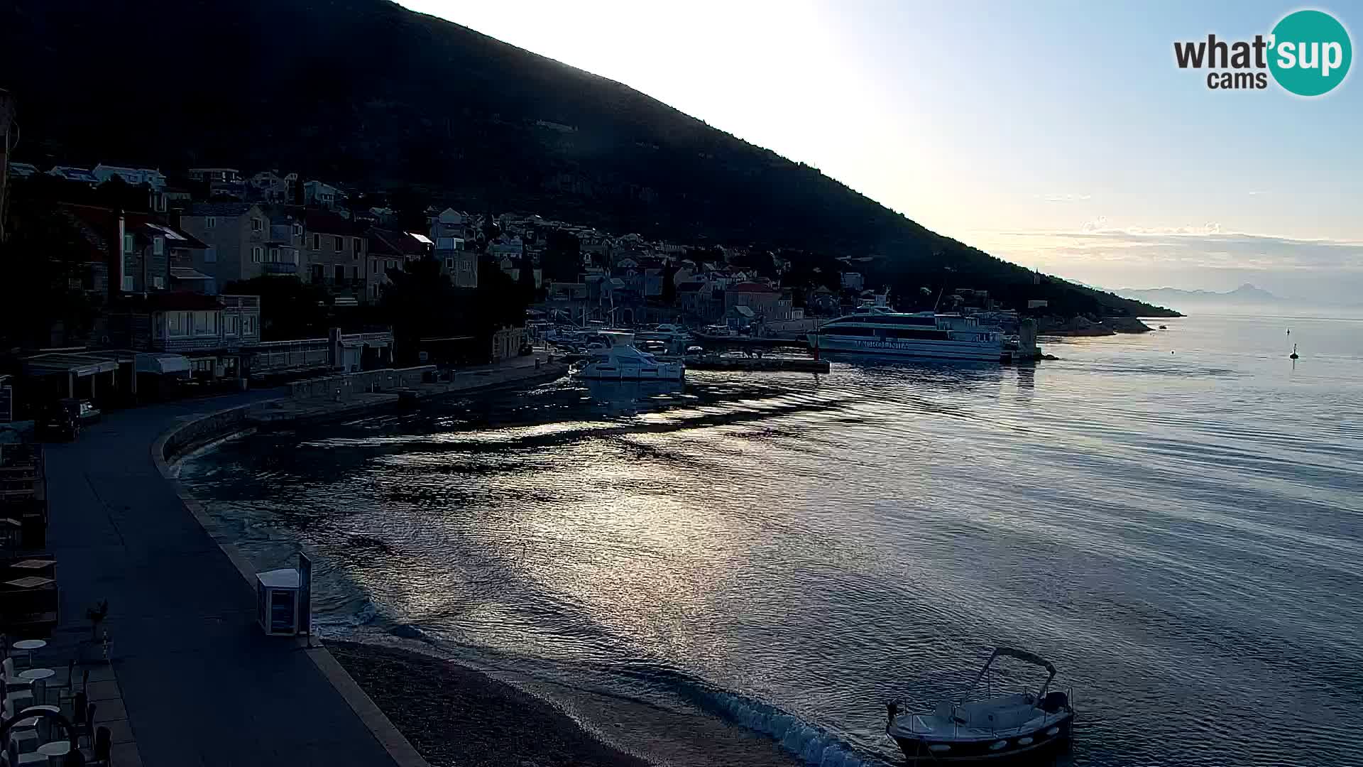 Webcam Bol centre-ville & marina – Vue en direct depuis Bol, île de Brač