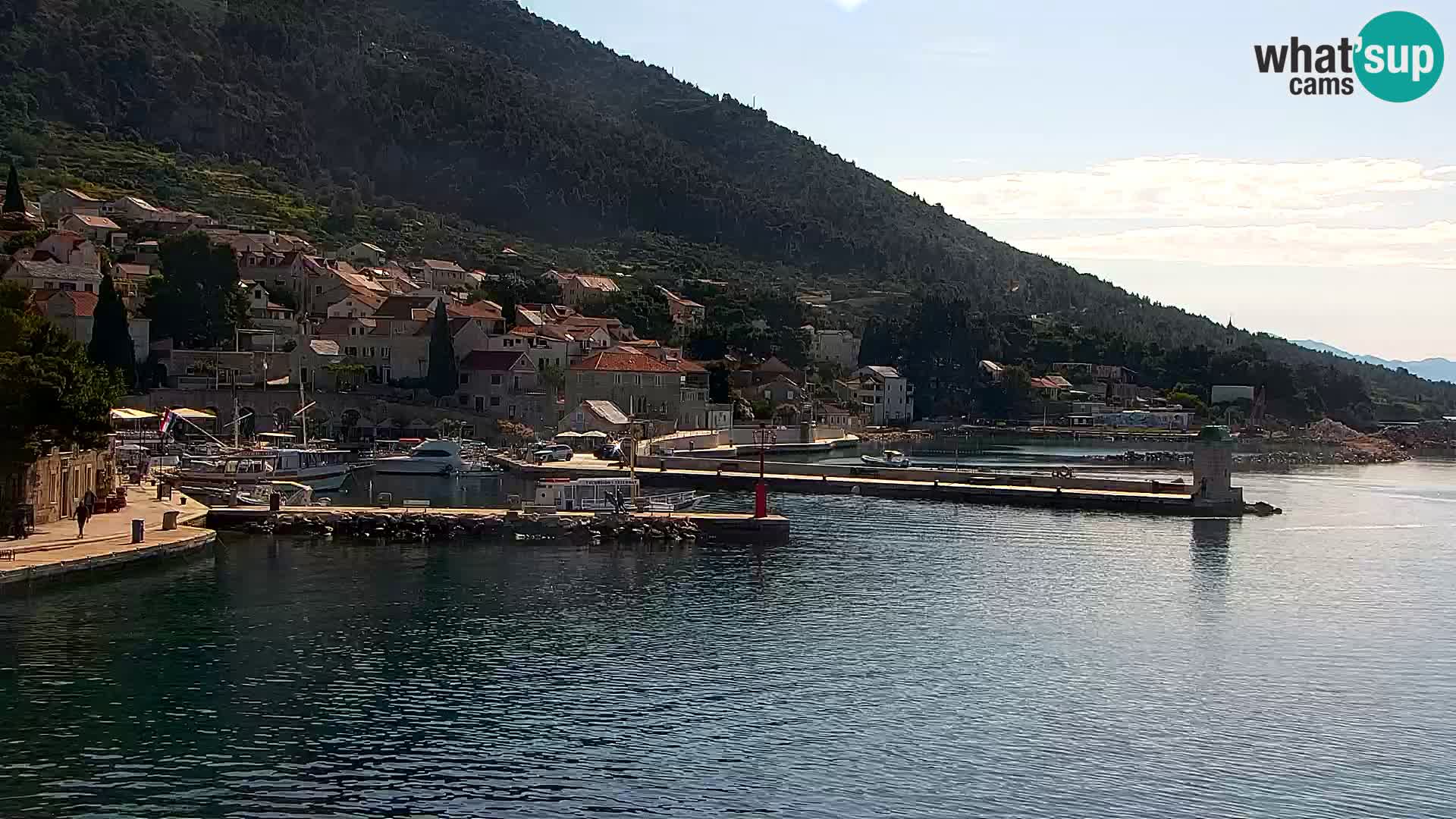 Webcam Bol Centre-Ville & Marina – Vue en direct depuis Bol, île de Brač