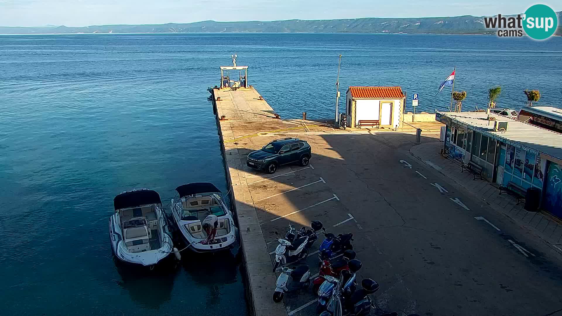 Webcam Bol centre-ville & marina – Vue en direct depuis Bol, île de Brač