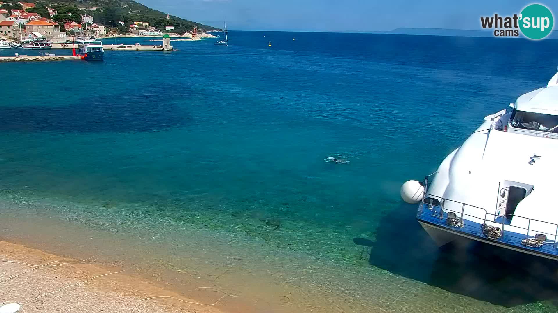 Webcam Bol centre-ville & marina – Vue en direct depuis Bol, île de Brač