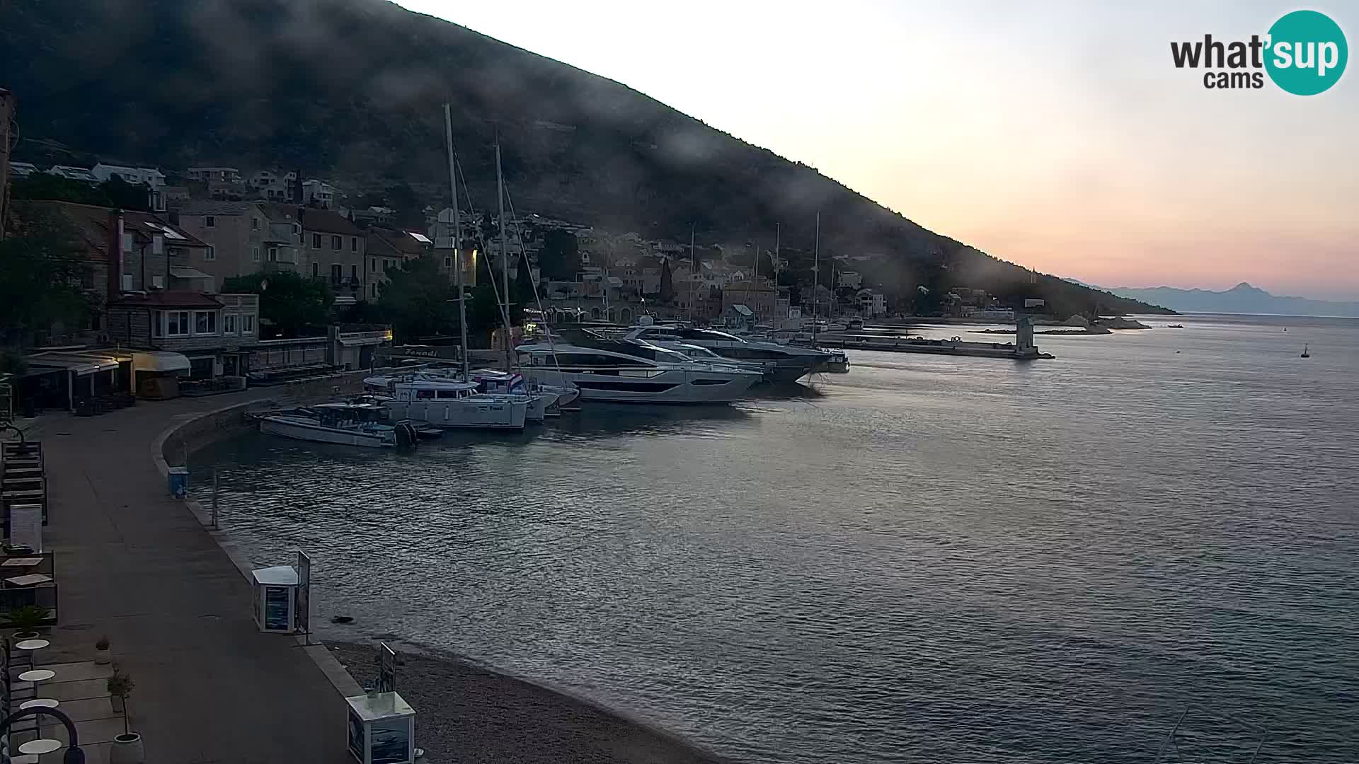 Webcam Bol centre-ville & marina – Vue en direct depuis Bol, île de Brač