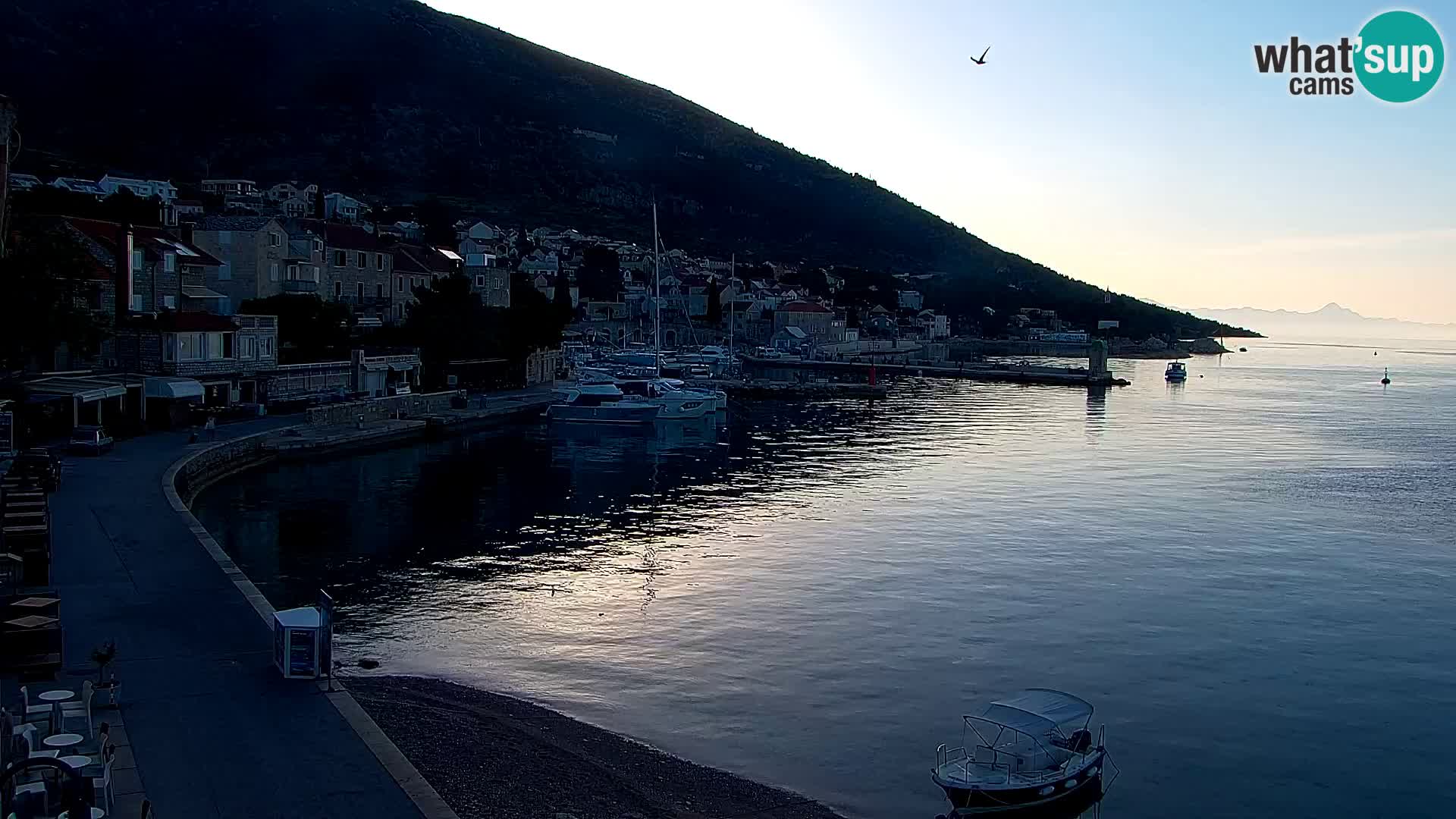 Webcam Bol Centre-Ville & Marina – Vue en direct depuis Bol, île de Brač