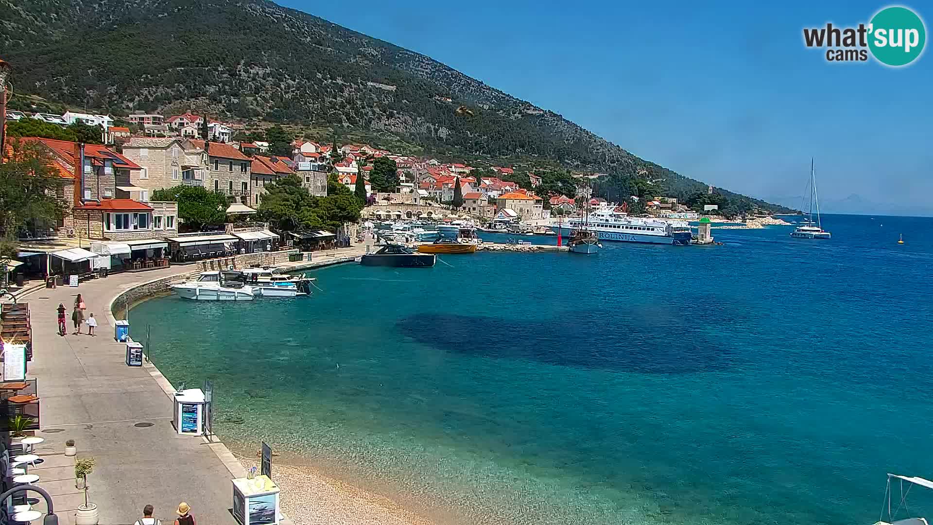 Webcam Bol Centre-Ville & Marina – Vue en direct depuis Bol, île de Brač