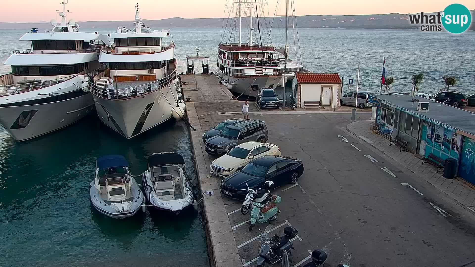 Webcam Bol centre-ville & marina – Vue en direct depuis Bol, île de Brač