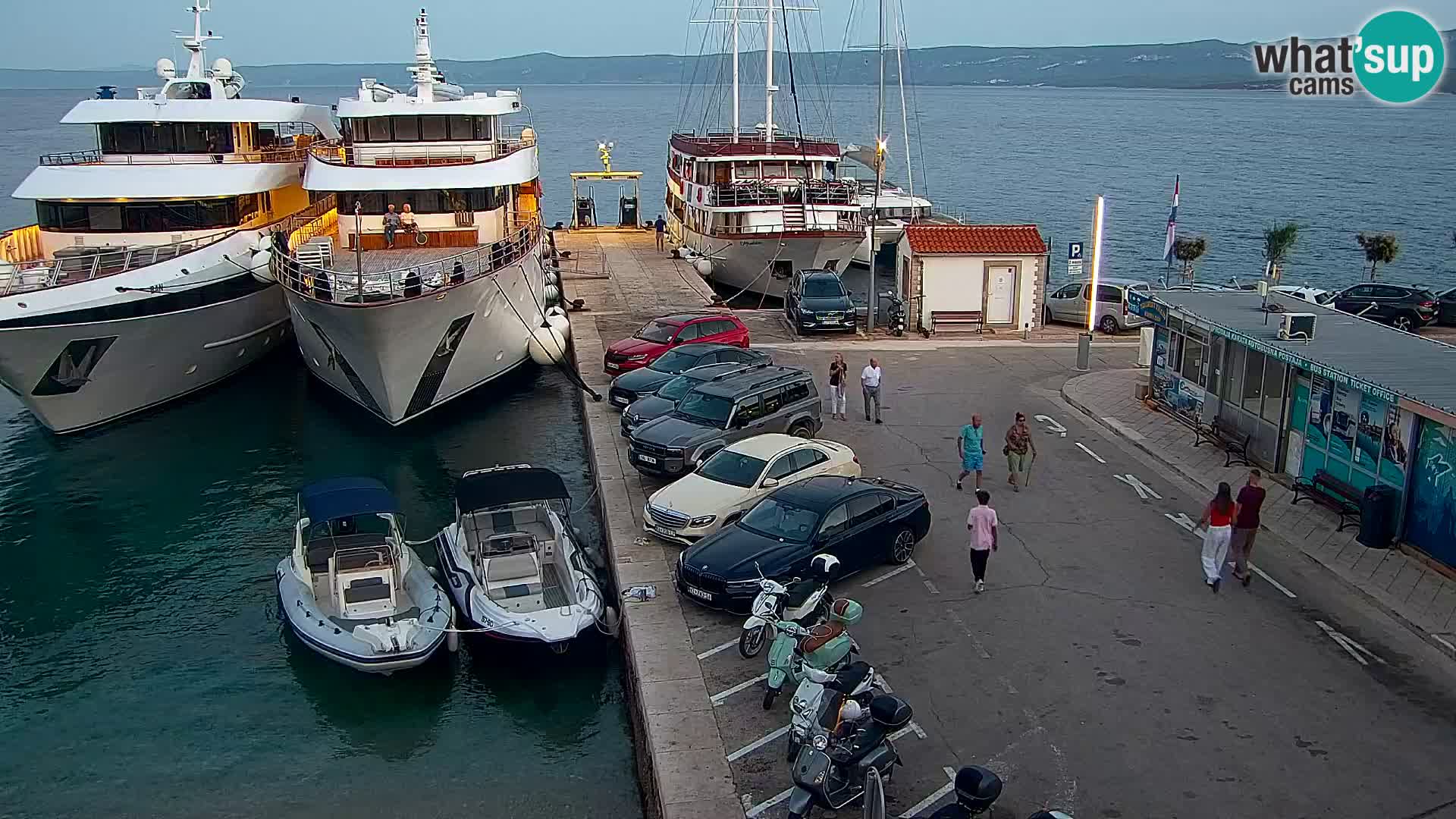 Webcam Bol centre-ville & marina – Vue en direct depuis Bol, île de Brač