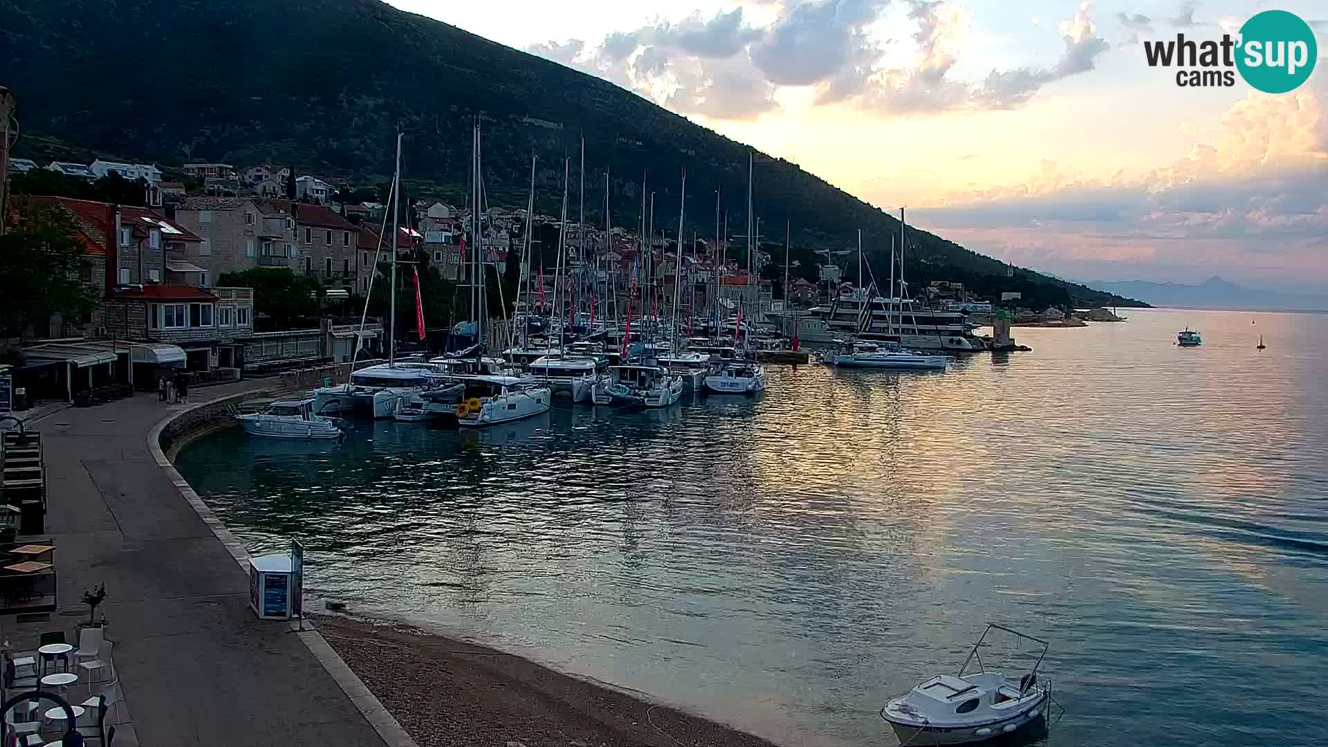 Webcam Bol centre-ville & marina – Vue en direct depuis Bol, île de Brač