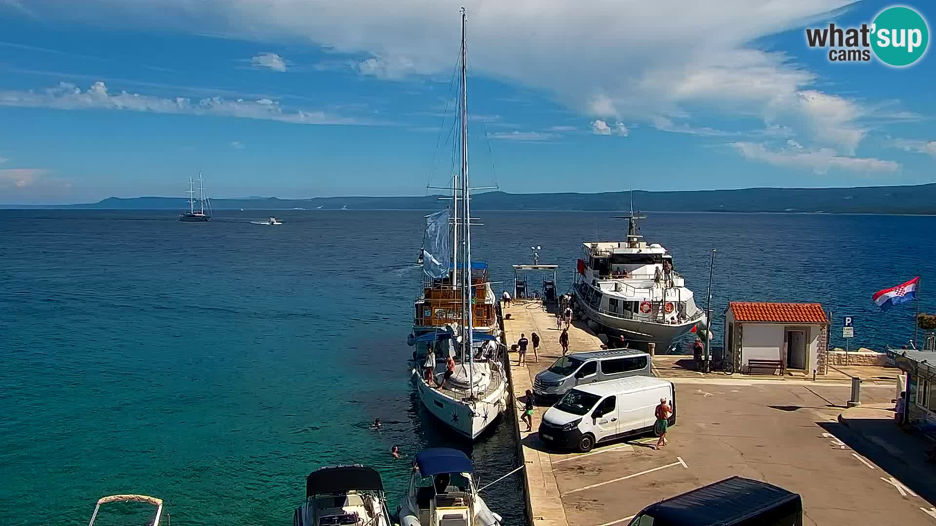 Webcam Bol centre-ville & marina – Vue en direct depuis Bol, île de Brač