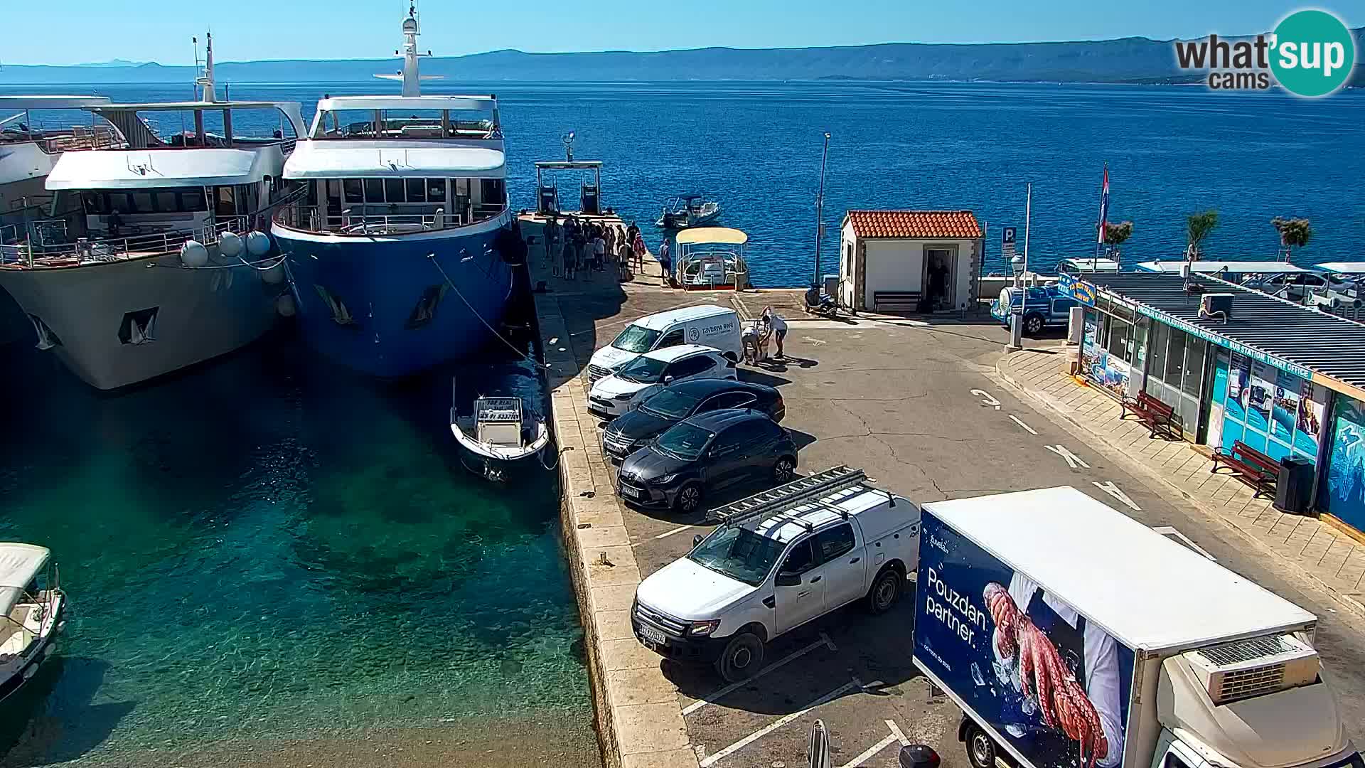 Webcam Bol Centre-Ville & Marina – Vue en direct depuis Bol, île de Brač