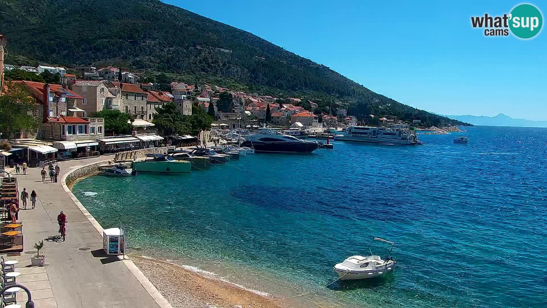 Webcam Bol centre-ville & marina – Vue en direct depuis Bol, île de Brač
