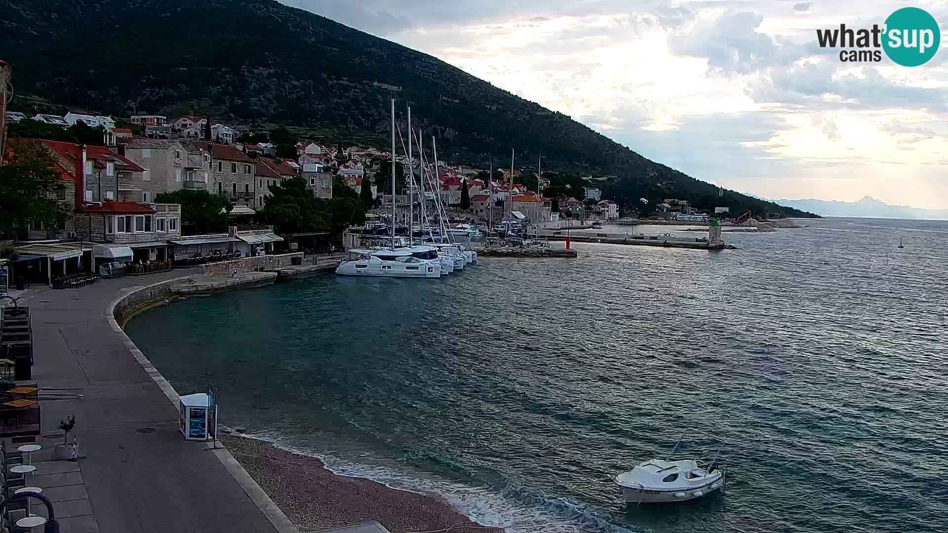 Webcam Bol centre-ville & marina – Vue en direct depuis Bol, île de Brač