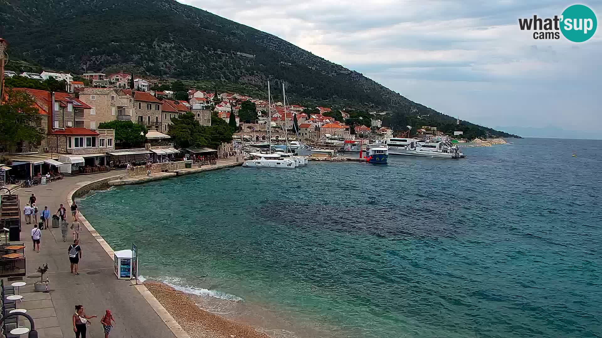 Webcam Bol Centre-Ville & Marina – Vue en direct depuis Bol, île de Brač