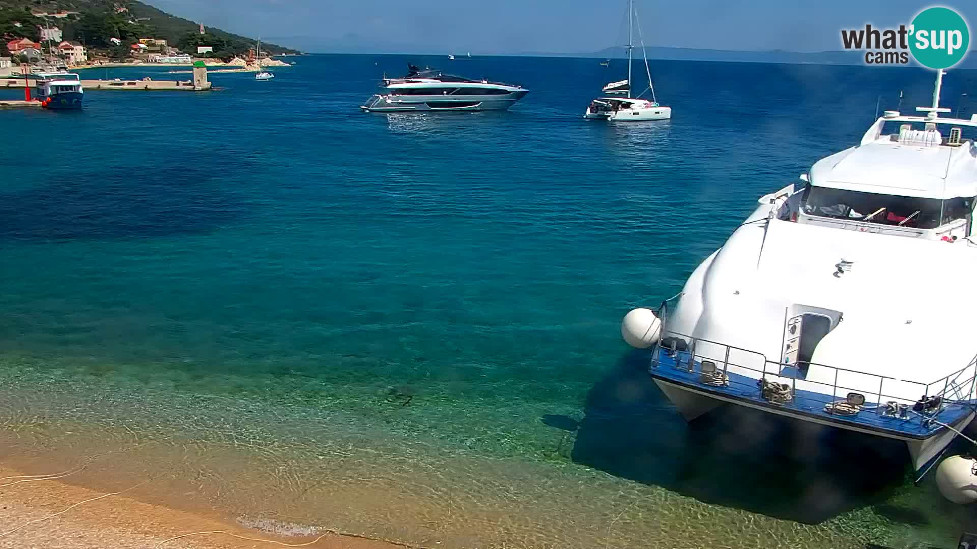 Webcam Bol centre-ville & marina – Vue en direct depuis Bol, île de Brač