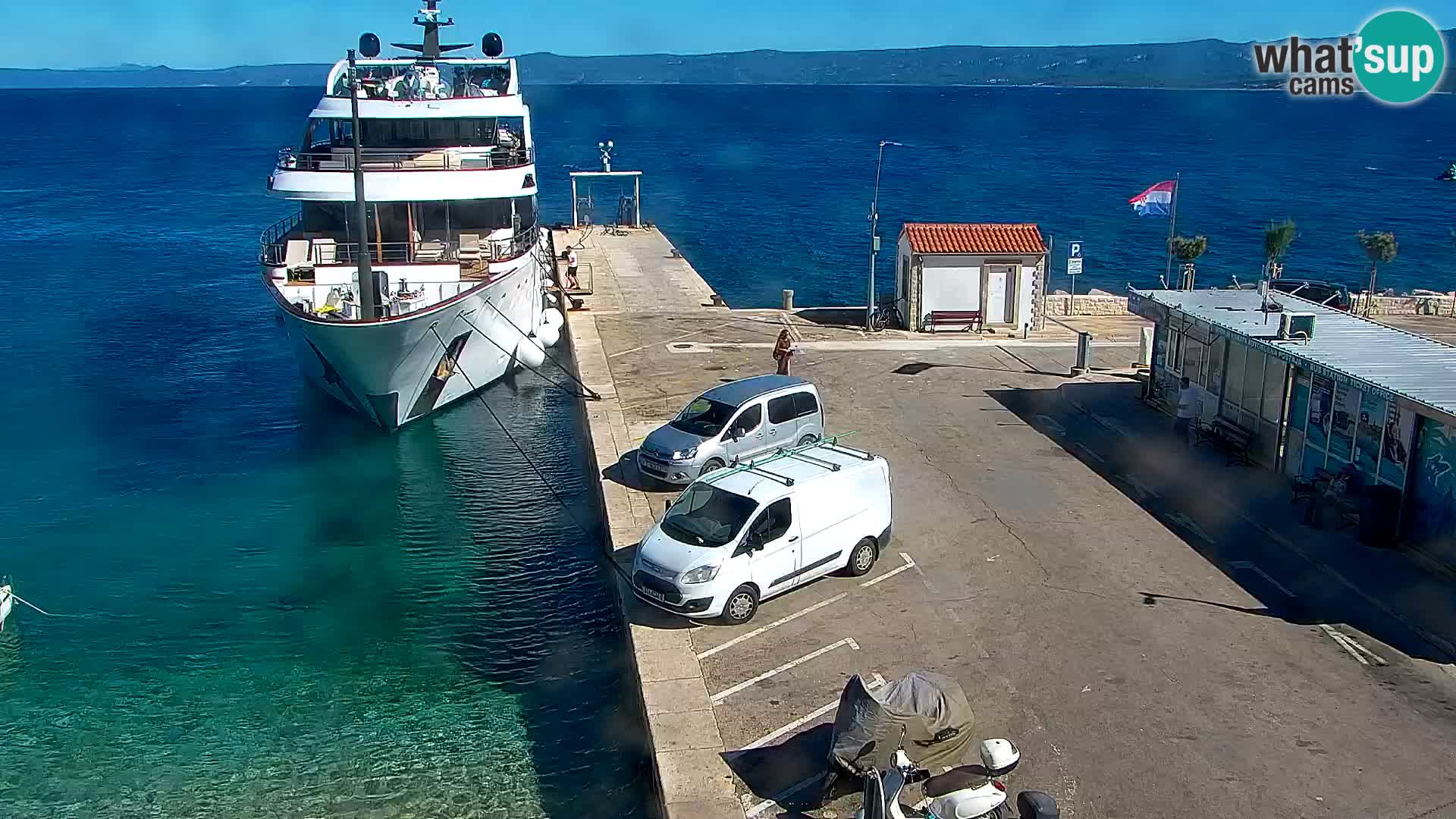 Webcam Bol centre-ville & marina – Vue en direct depuis Bol, île de Brač