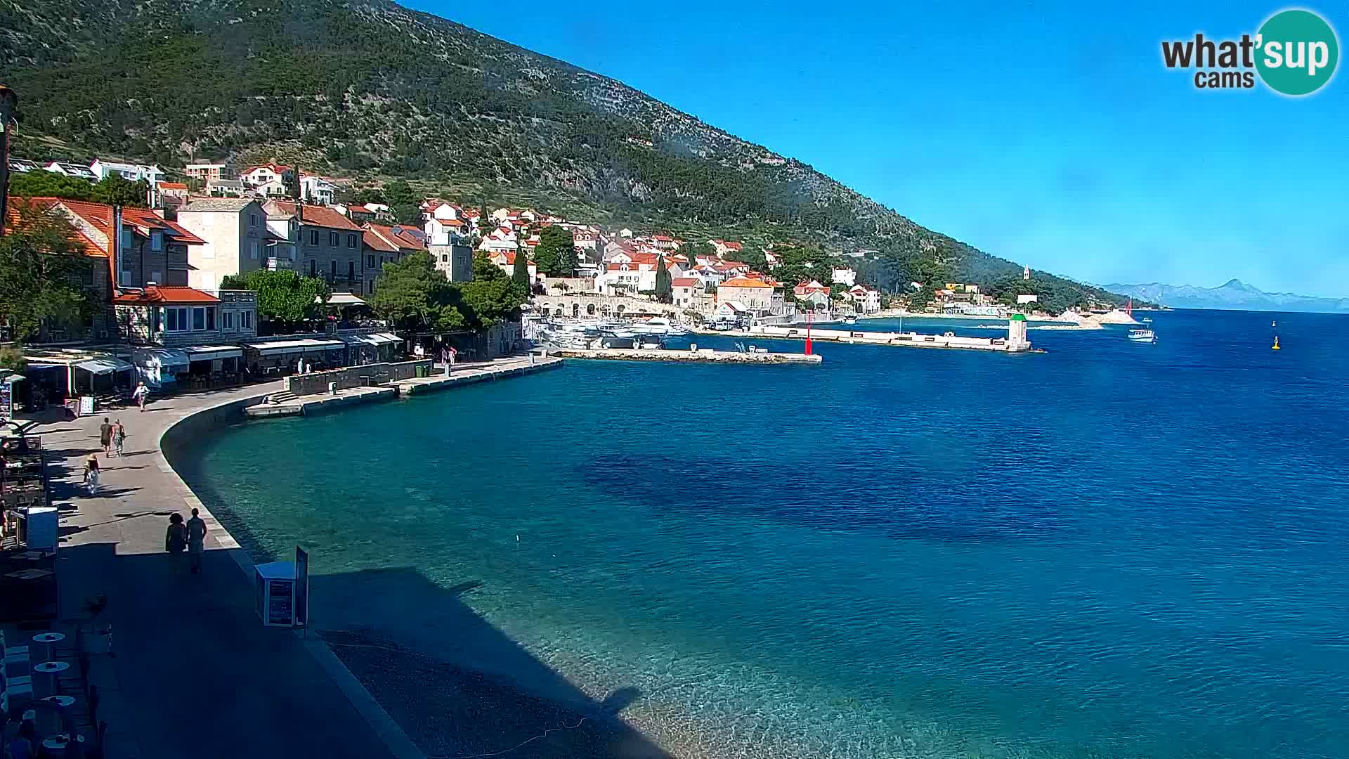 Webcam Bol centre-ville & marina – Vue en direct depuis Bol, île de Brač