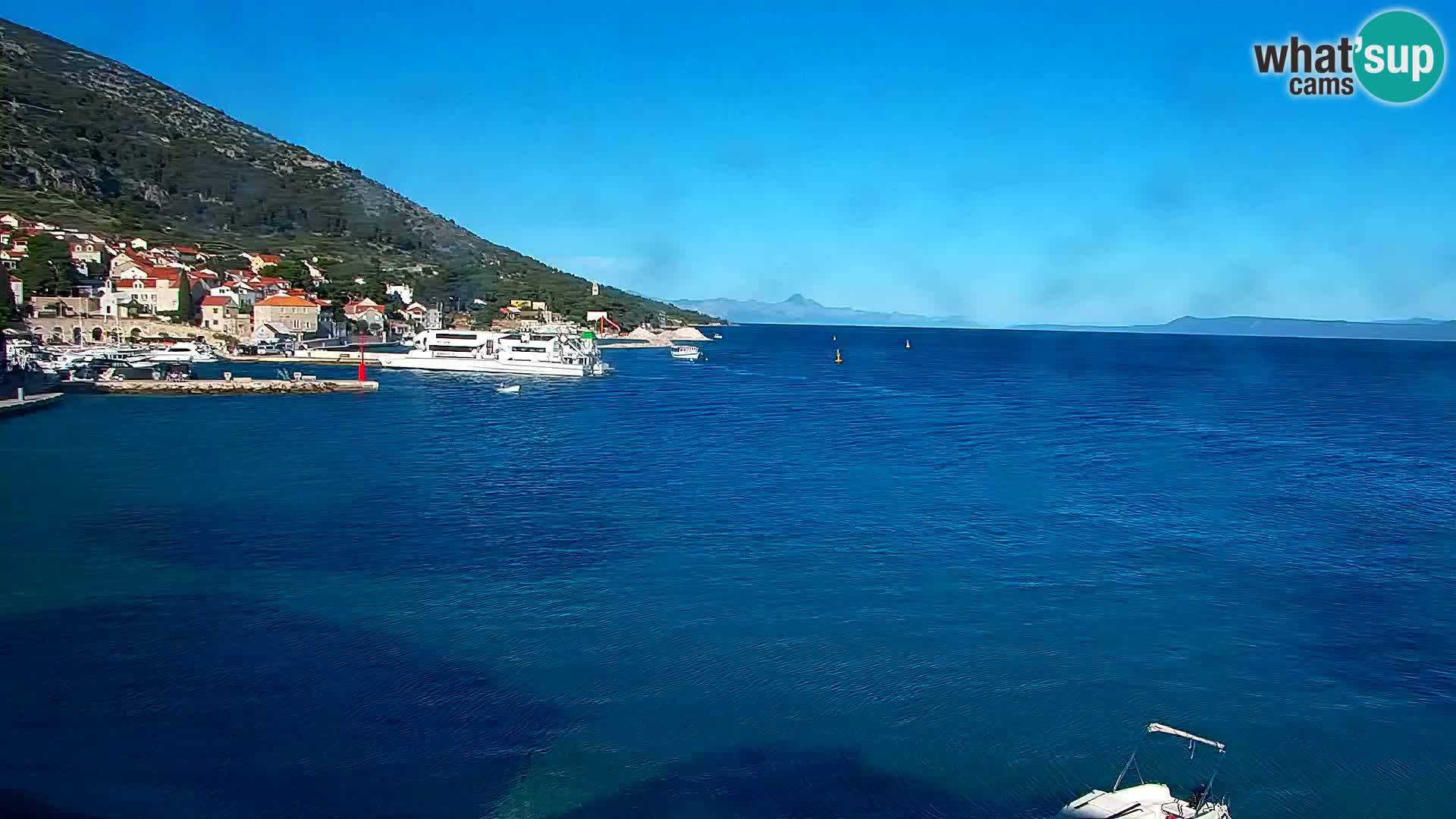 Webcam Bol centre-ville & marina – Vue en direct depuis Bol, île de Brač
