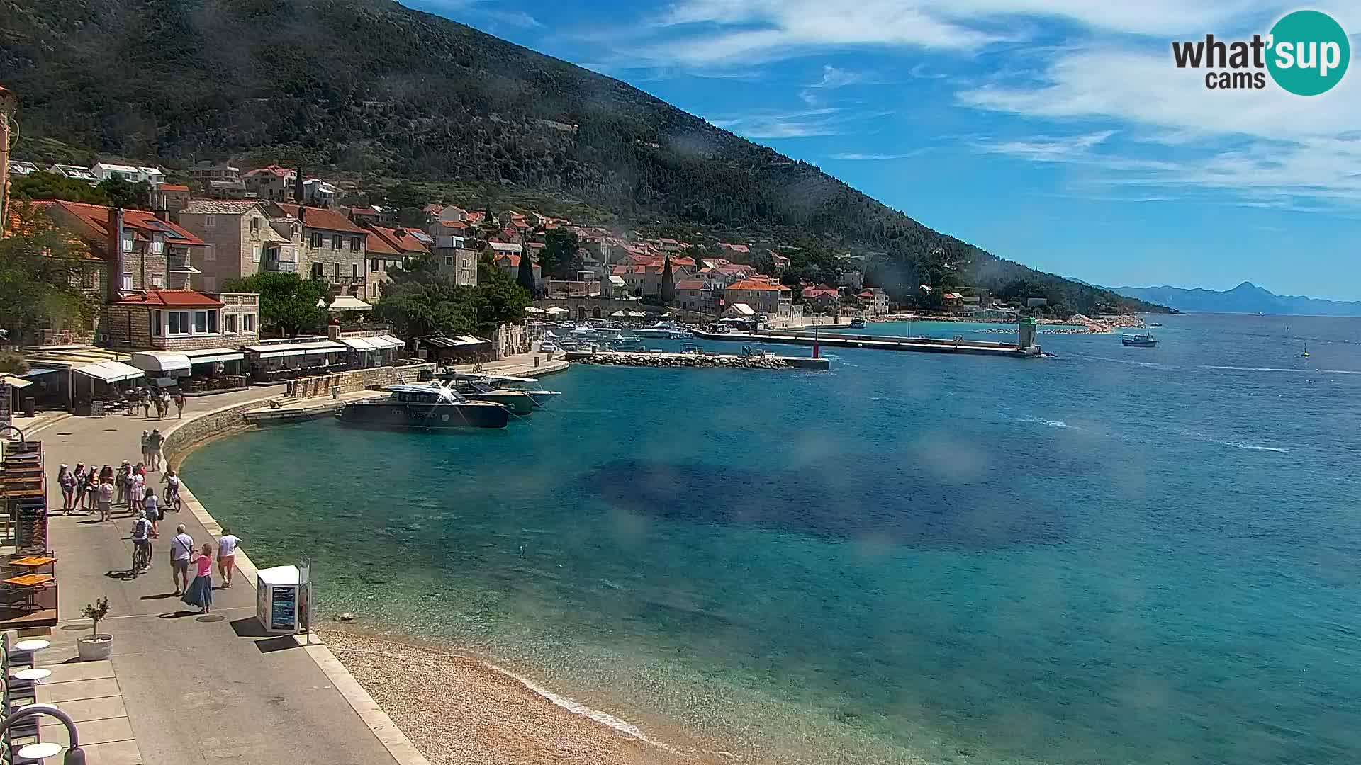 Webcam Bol Centre-Ville & Marina – Vue en direct depuis Bol, île de Brač