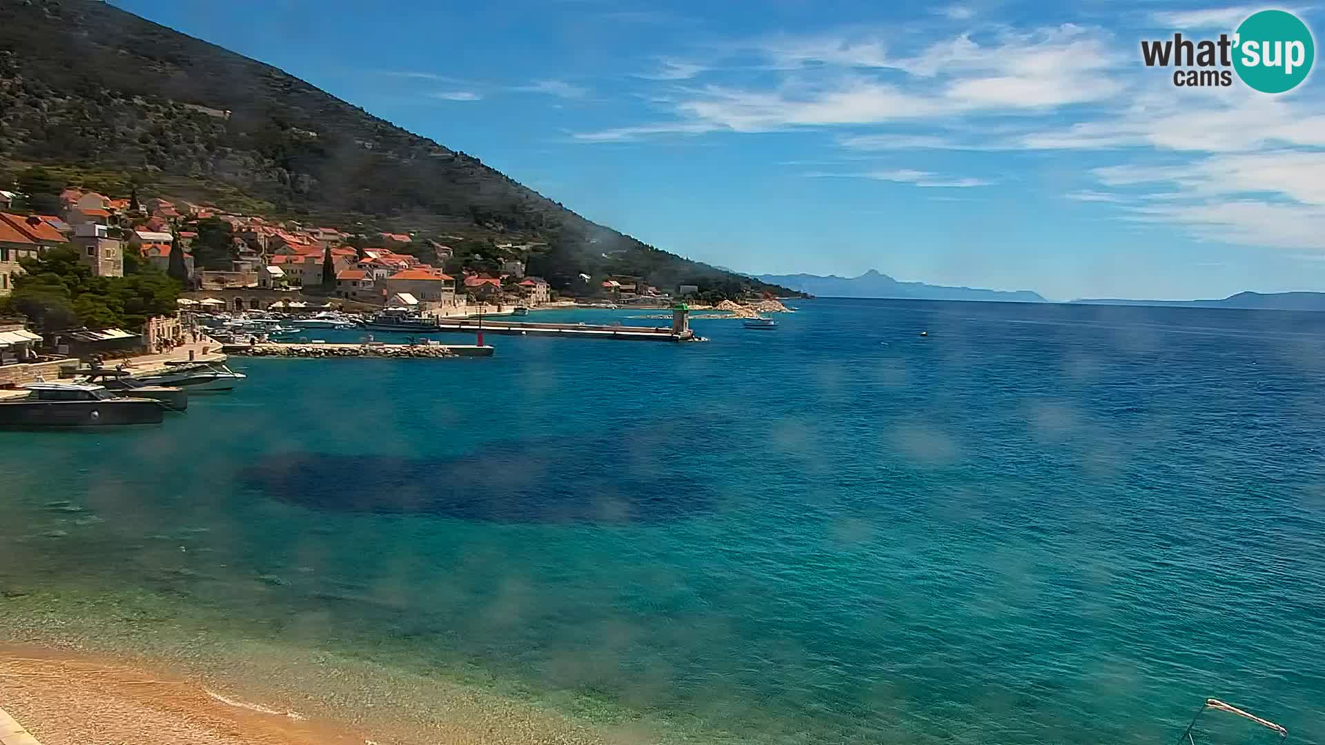 Webcam Bol Centre-Ville & Marina – Vue en direct depuis Bol, île de Brač