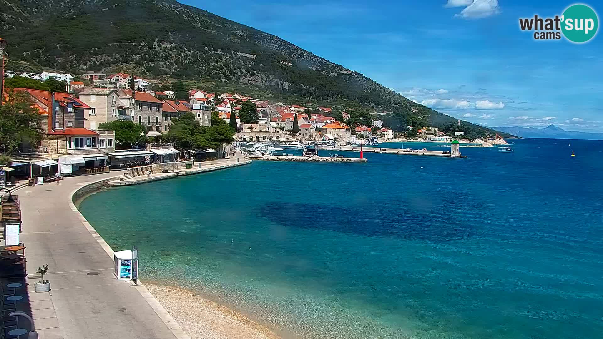 Webcam Bol Centre-Ville & Marina – Vue en direct depuis Bol, île de Brač