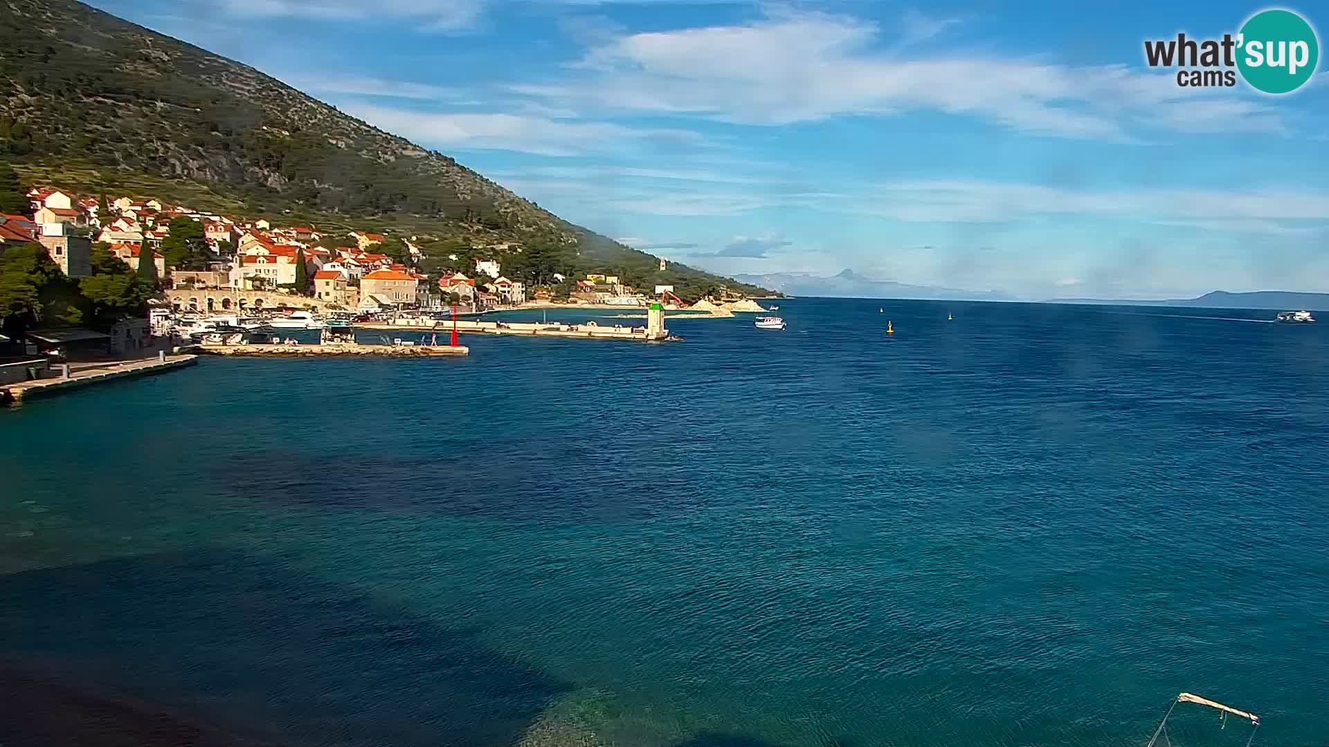 Webcam Bol centre-ville & marina – Vue en direct depuis Bol, île de Brač