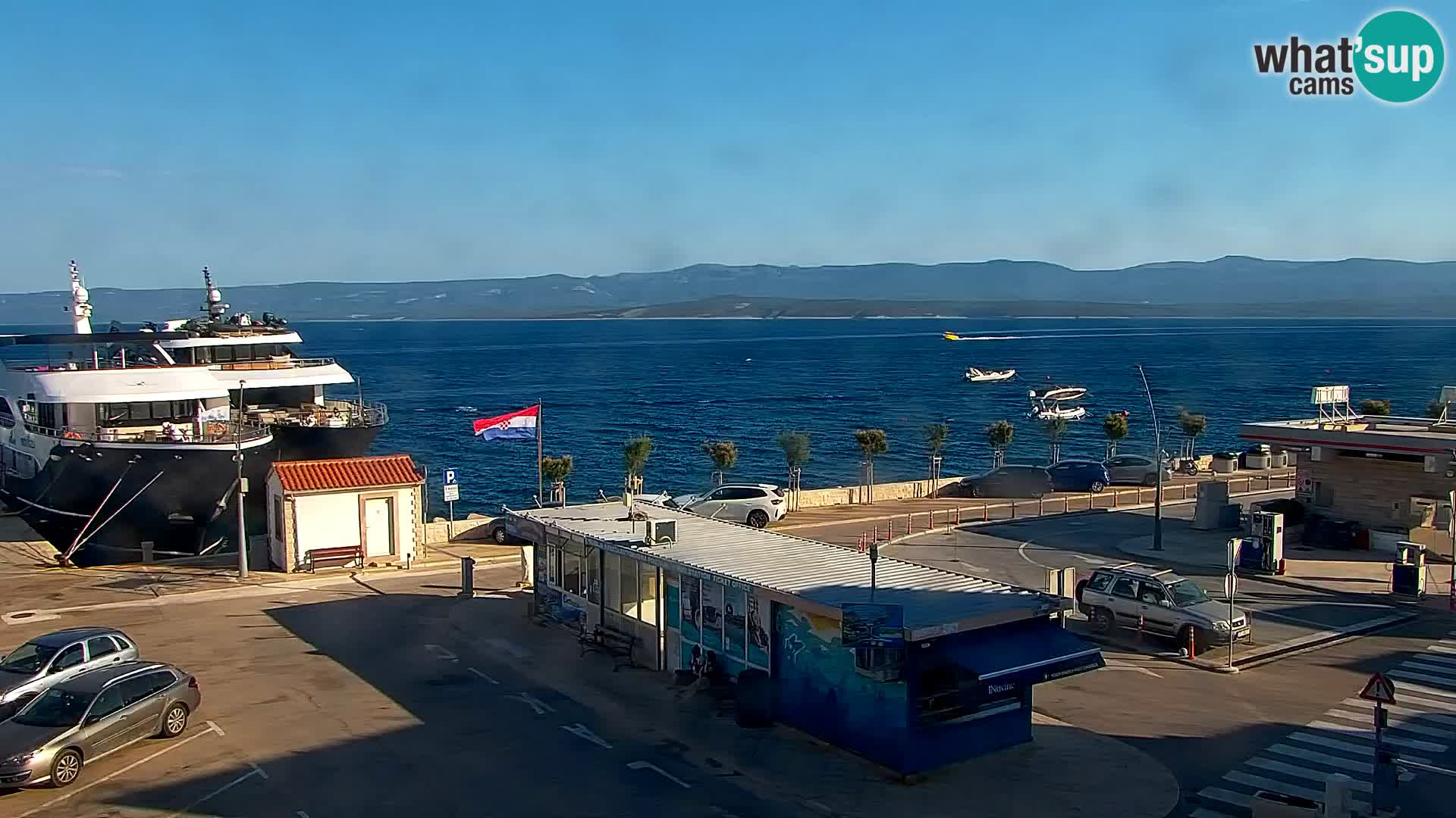 Webcam Bol Centre-Ville & Marina – Vue en direct depuis Bol, île de Brač