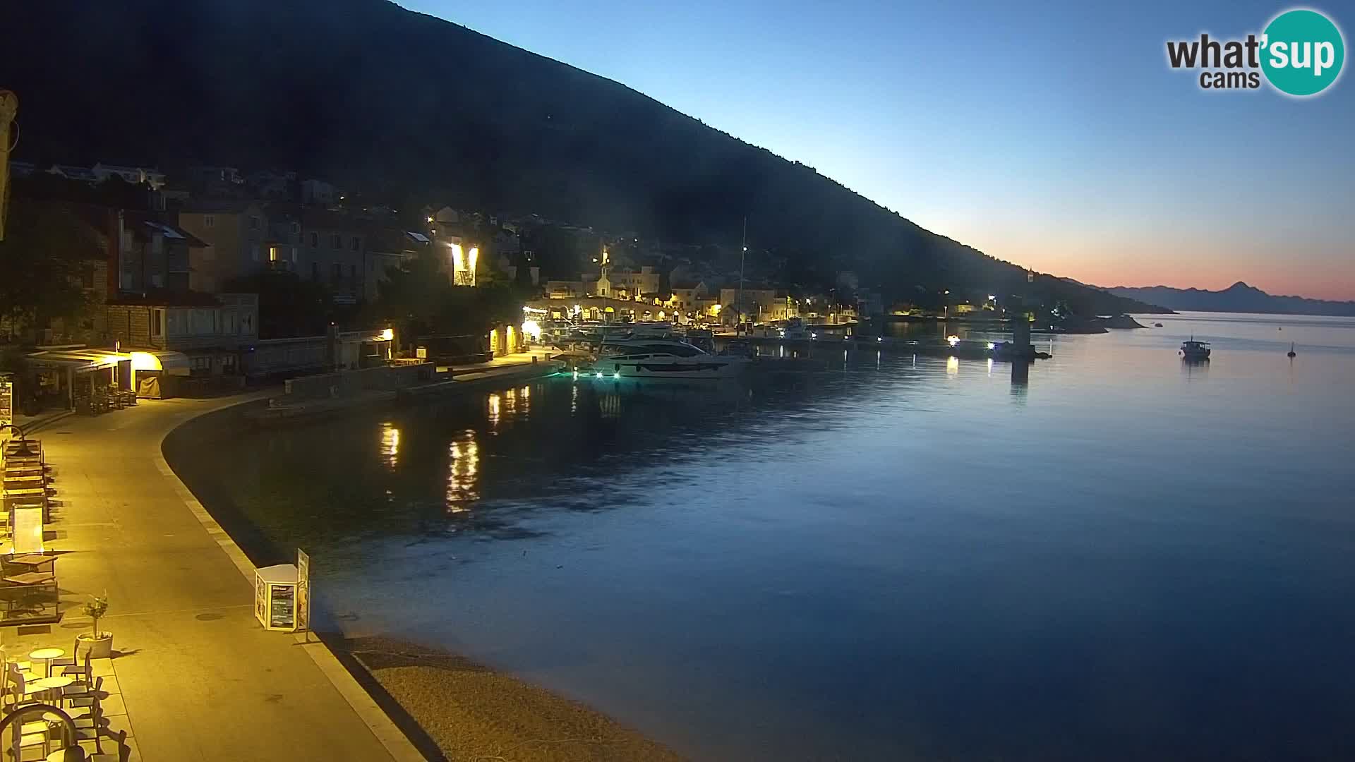 Webcam Bol centre-ville & marina – Vue en direct depuis Bol, île de Brač