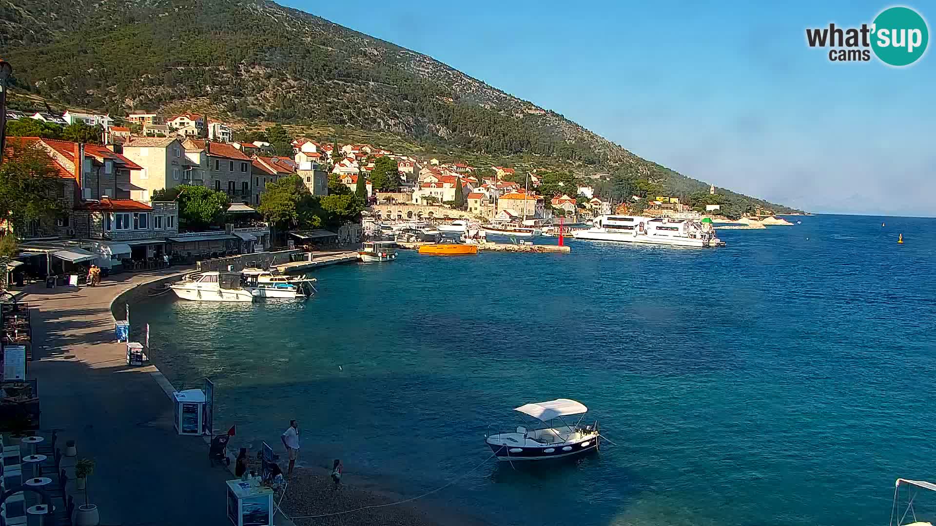 Webcam Bol centre-ville & marina – Vue en direct depuis Bol, île de Brač