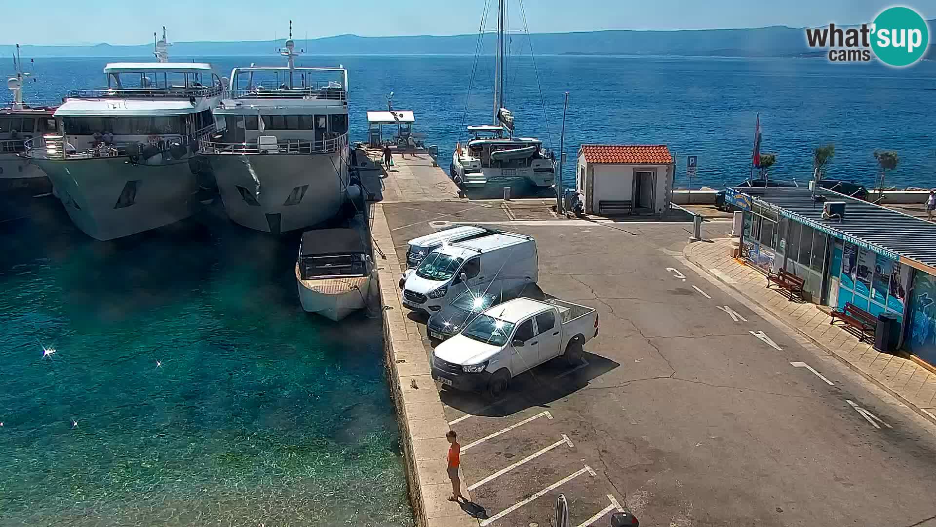 Webcam Bol Centre-Ville & Marina – Vue en direct depuis Bol, île de Brač
