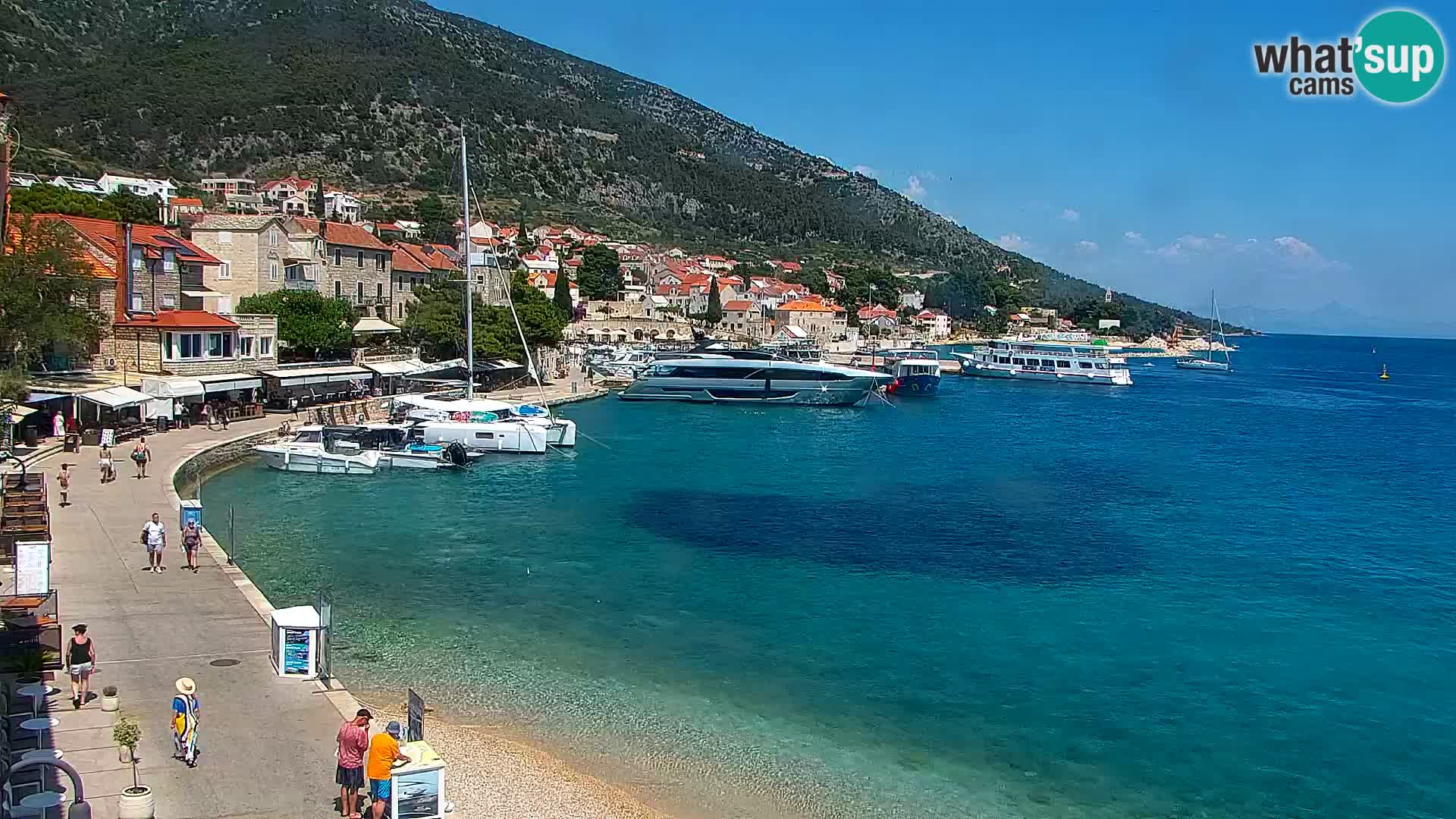 Webcam Bol Centre-Ville & Marina – Vue en direct depuis Bol, île de Brač