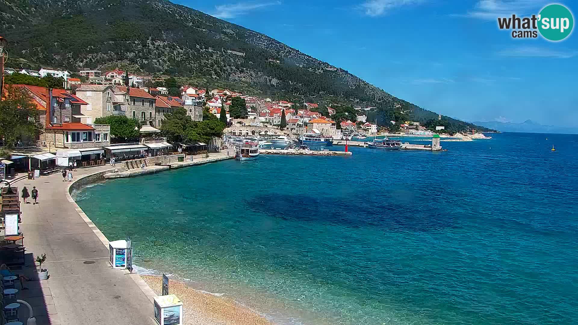 Webcam Bol centre-ville & marina – Vue en direct depuis Bol, île de Brač