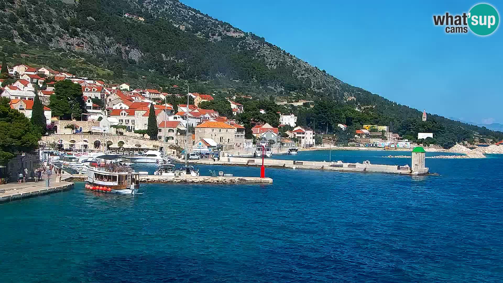 Webcam Bol centre-ville & marina – Vue en direct depuis Bol, île de Brač