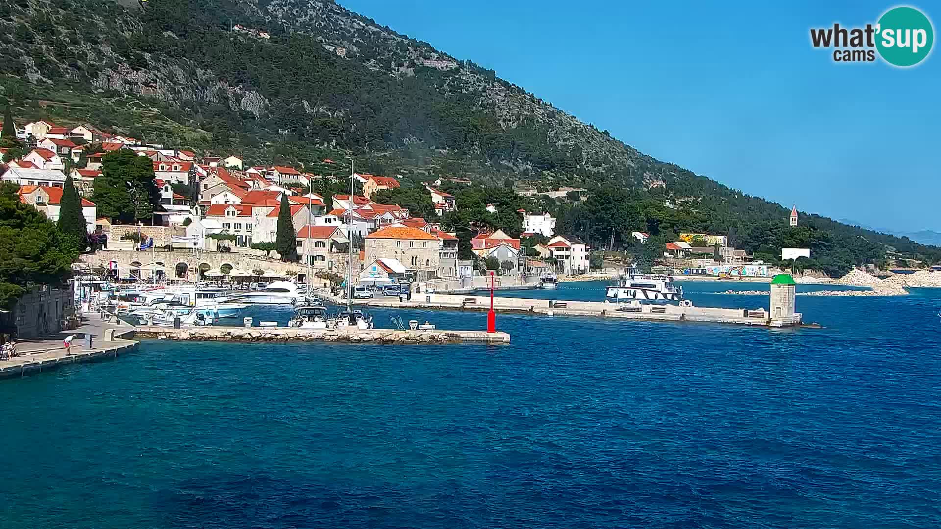 Webcam Bol Centre-Ville & Marina – Vue en direct depuis Bol, île de Brač