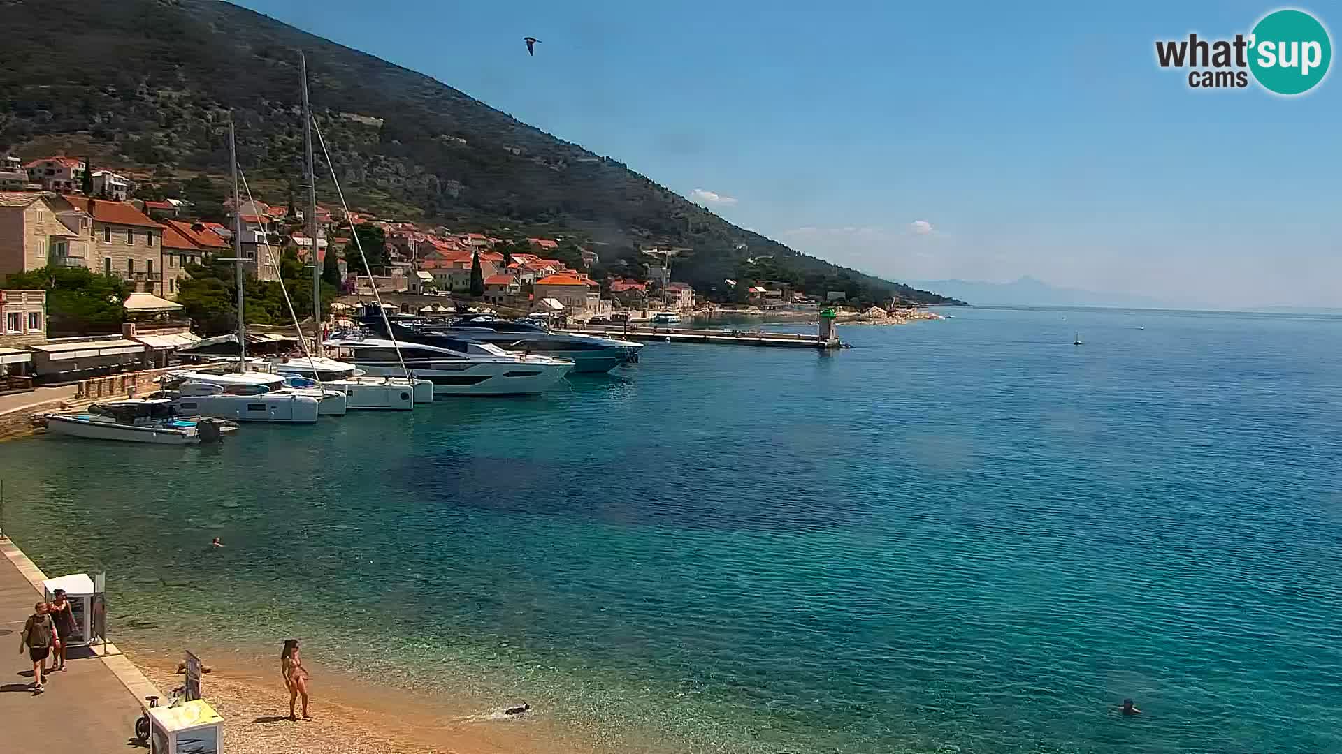 Webcam Bol Centre-Ville & Marina – Vue en direct depuis Bol, île de Brač