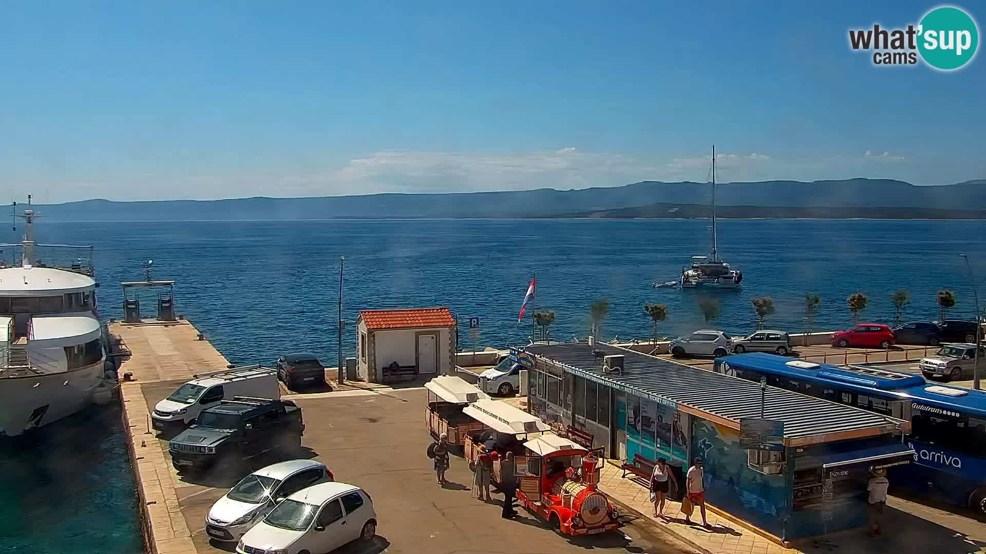 Webcam Bol centre-ville & marina – Vue en direct depuis Bol, île de Brač