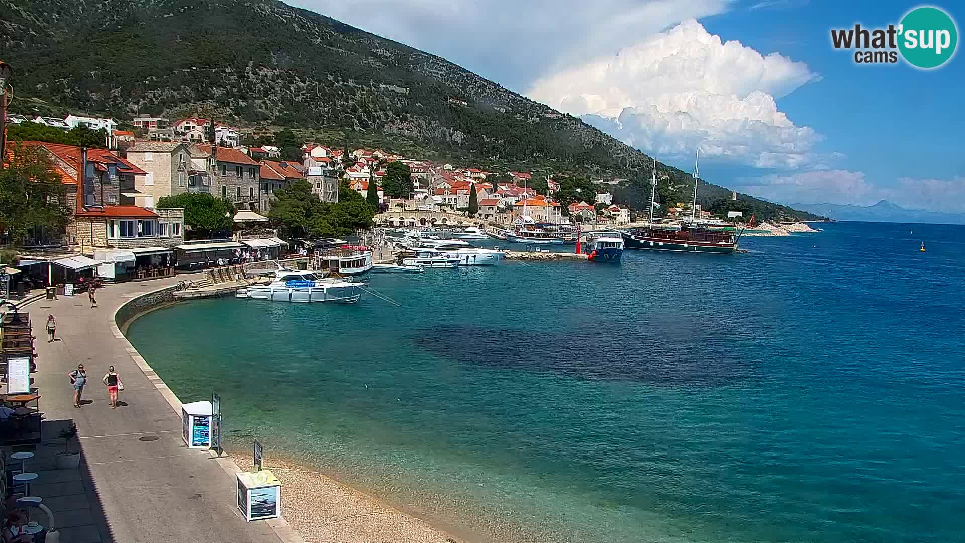 Webcam Bol centre-ville & marina – Vue en direct depuis Bol, île de Brač