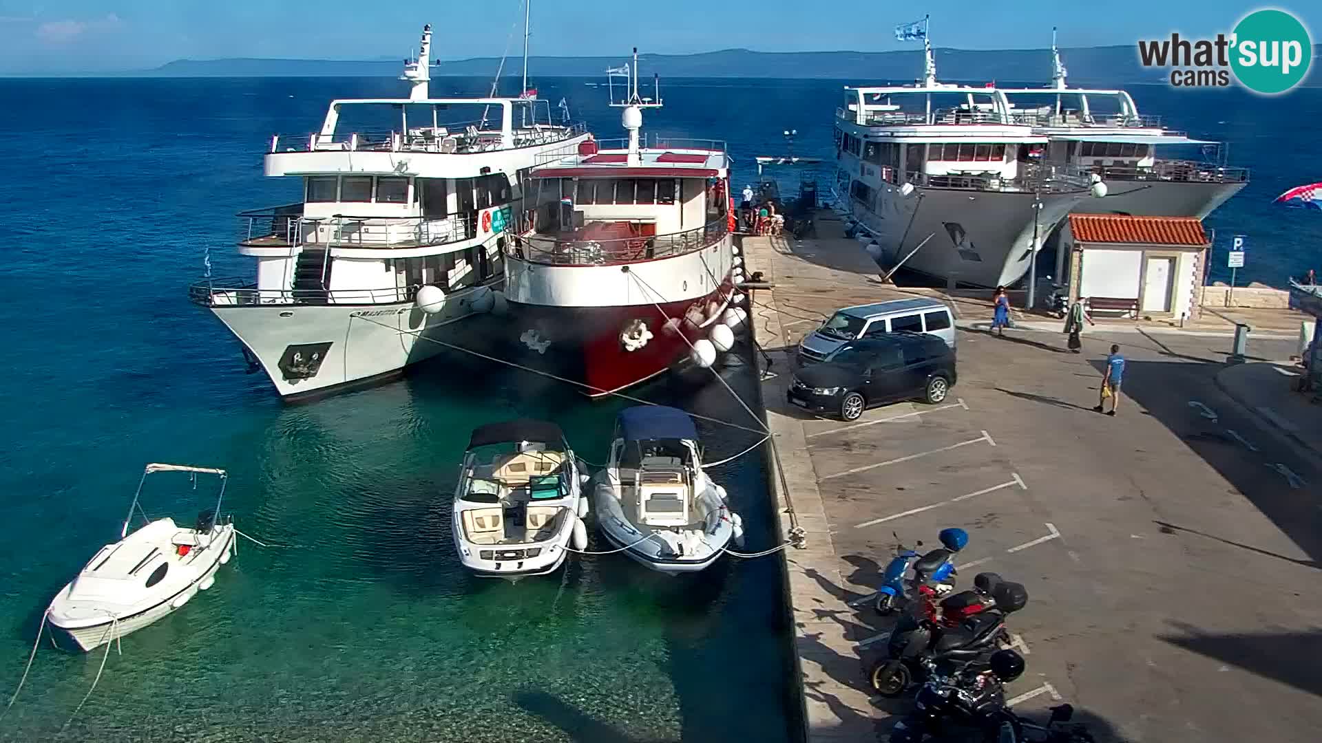 Webcam Bol centre-ville & marina – Vue en direct depuis Bol, île de Brač