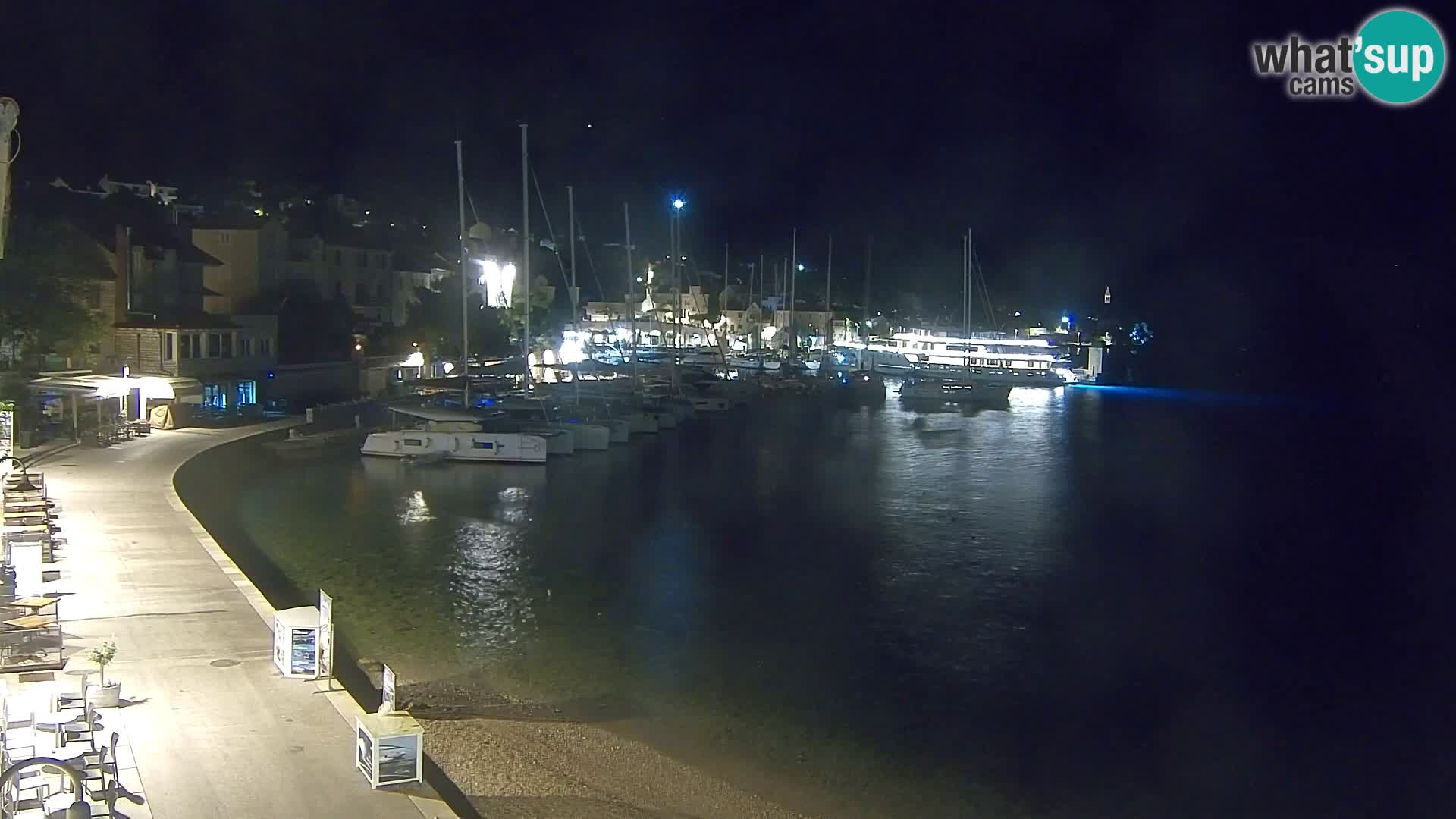 Spletna kamera Bol – Center mesta in marina v živo