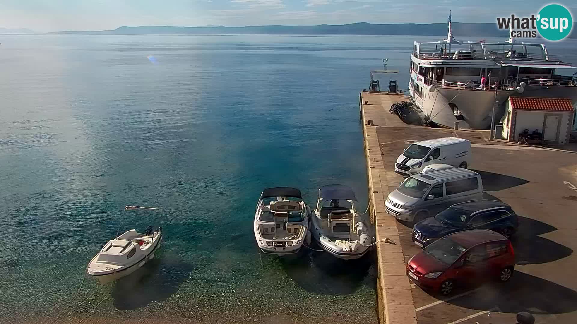 Webcam Bol centre-ville & marina – Vue en direct depuis Bol, île de Brač