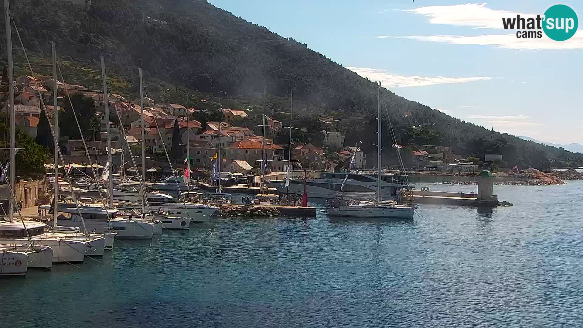 Webcam Bol Hafen & Ortszentrum – Liveblick aus Bol auf der Insel Brač