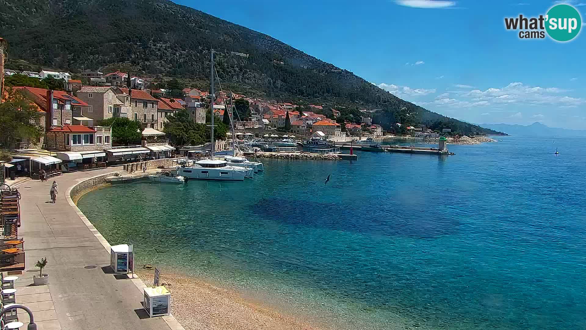 Webcam Bol centre-ville & marina – Vue en direct depuis Bol, île de Brač