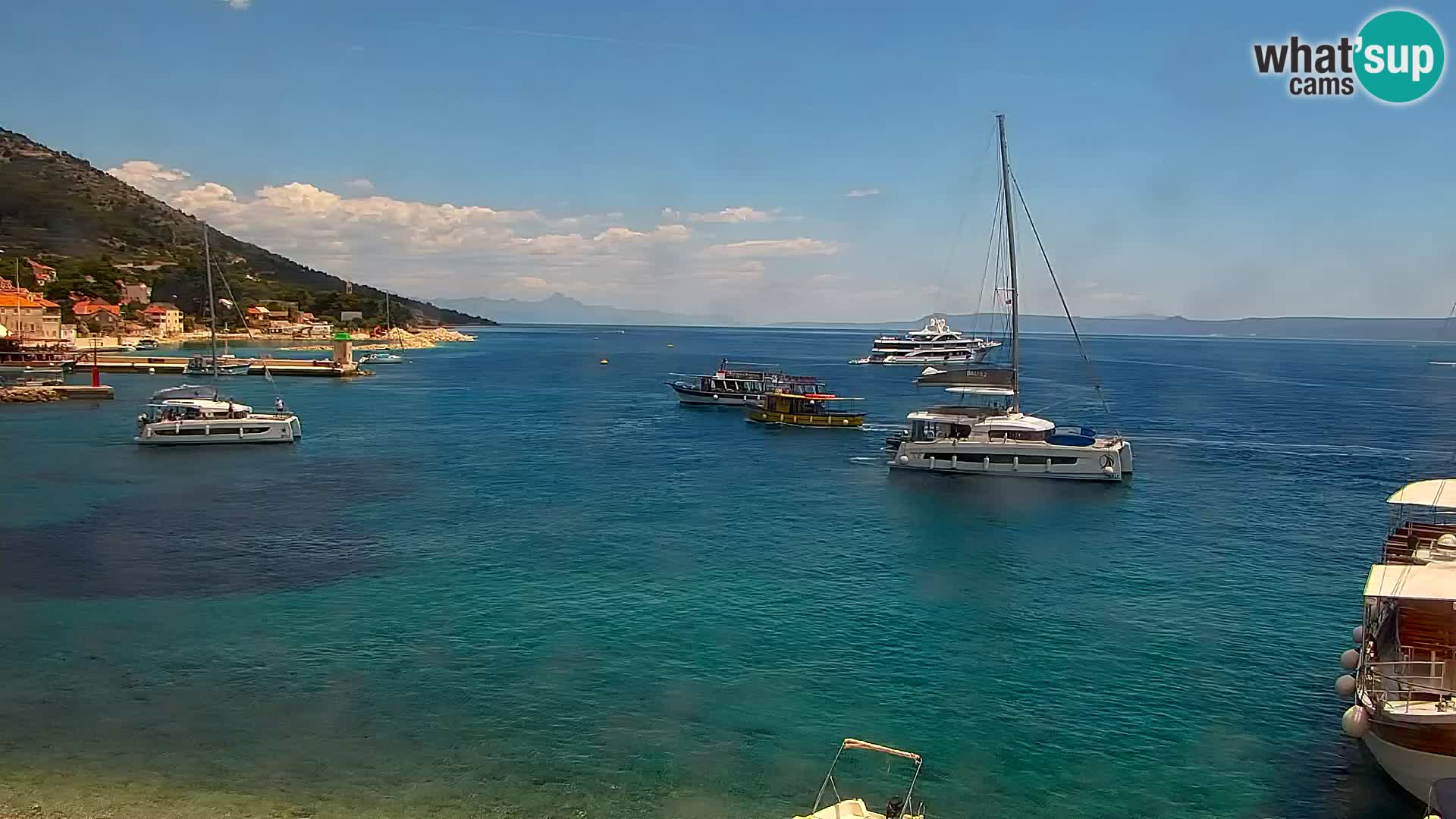 Webcam Bol centre-ville & marina – Vue en direct depuis Bol, île de Brač