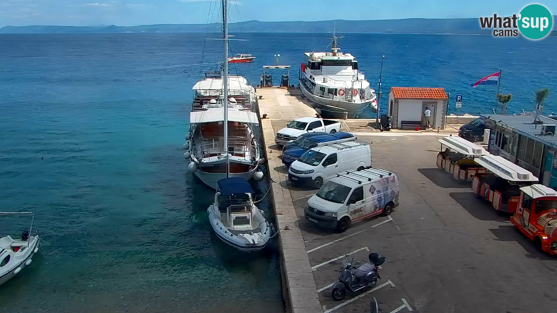Webcam Bol centre-ville & marina – Vue en direct depuis Bol, île de Brač