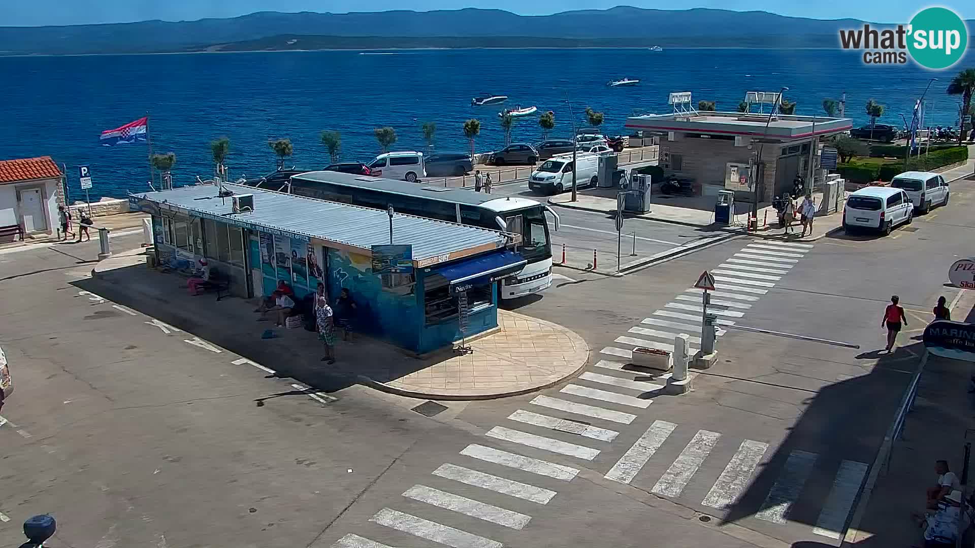 Webcam Bol Centre-Ville & Marina – Vue en direct depuis Bol, île de Brač