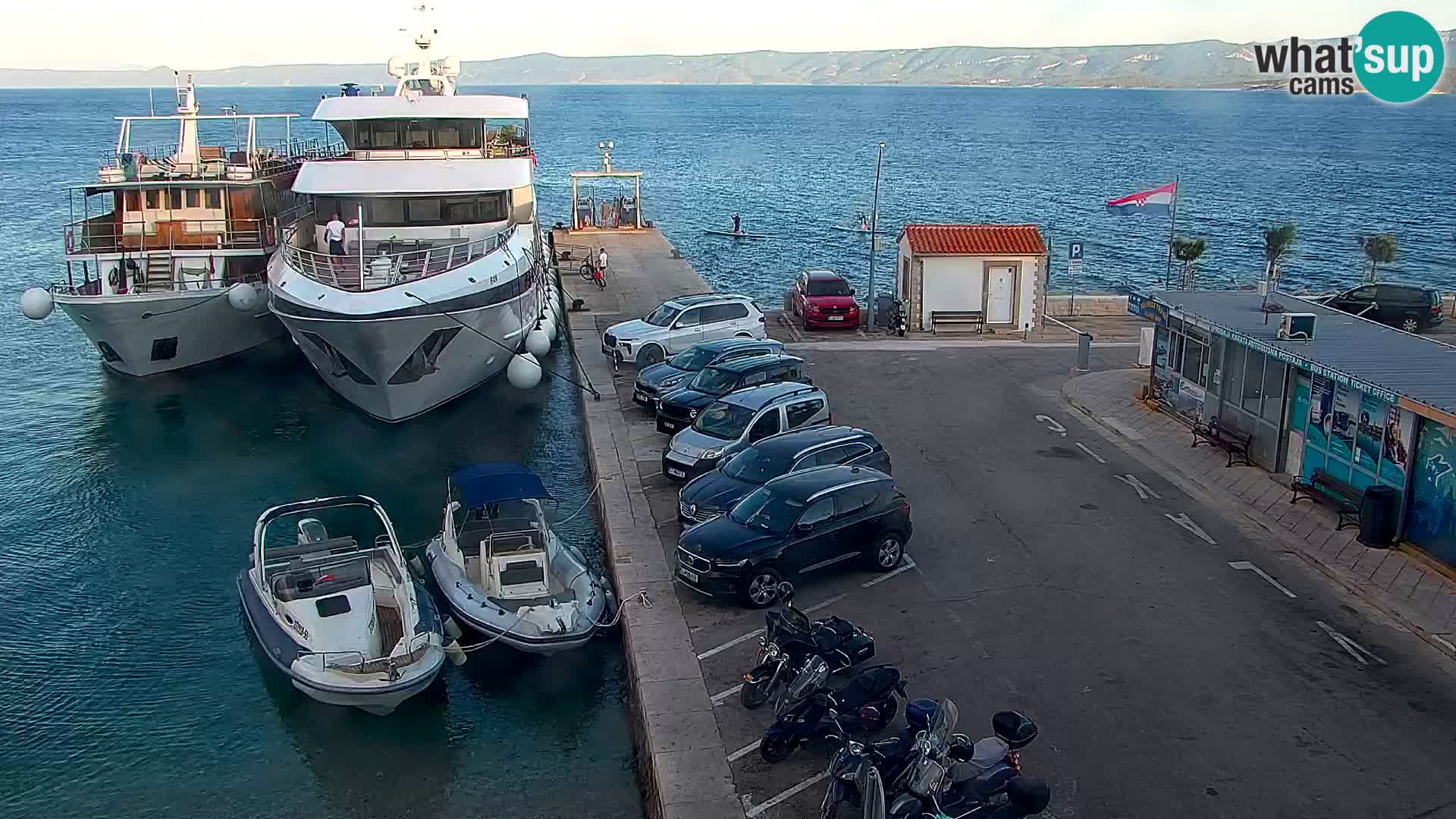 Webcam Bol centre-ville & marina – Vue en direct depuis Bol, île de Brač