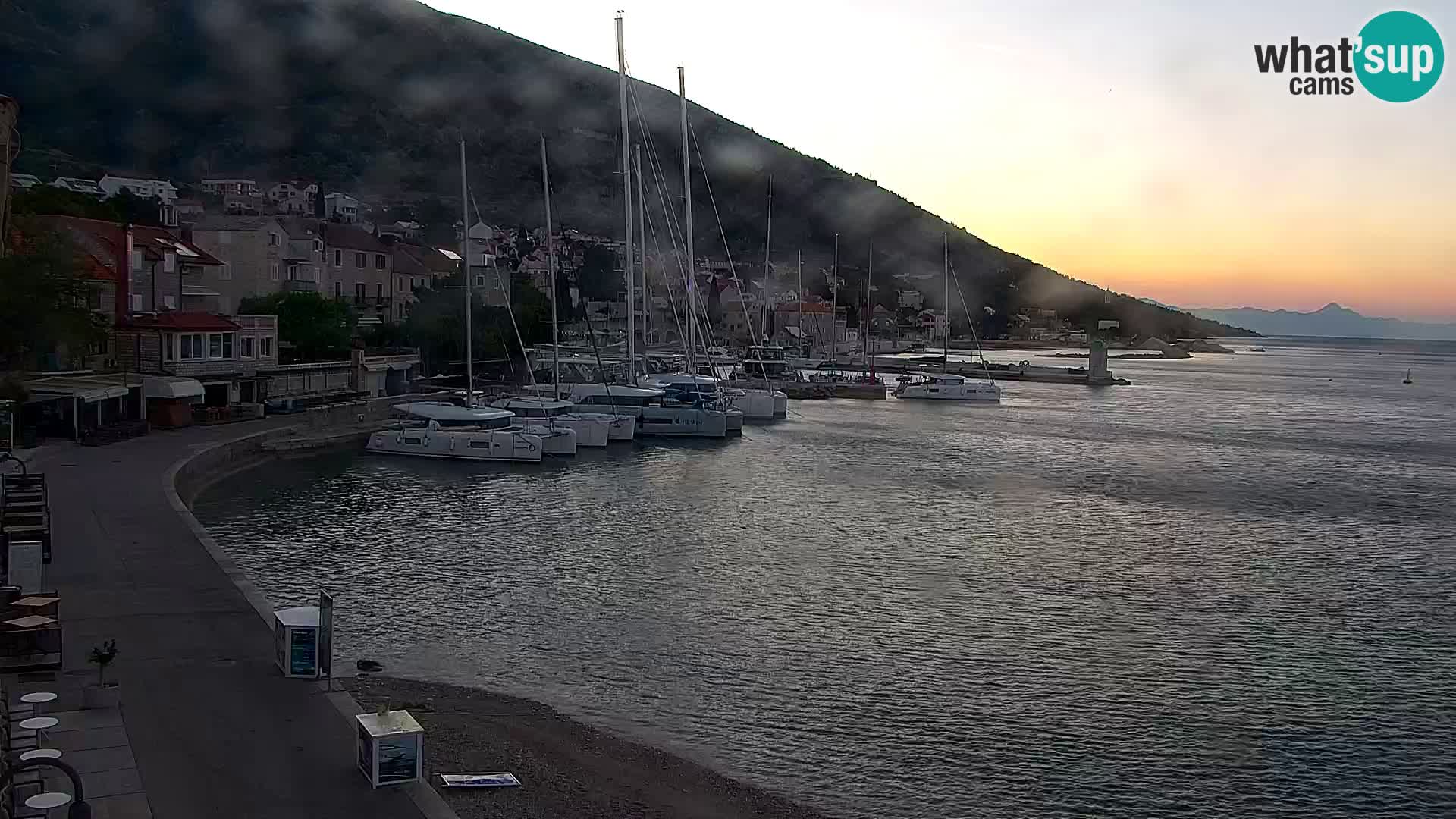 Webcam Bol centre-ville & marina – Vue en direct depuis Bol, île de Brač