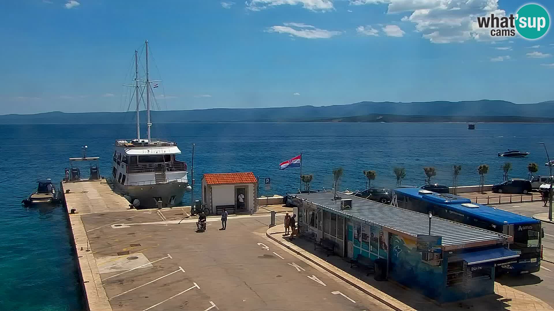 Webcam Bol centre-ville & marina – Vue en direct depuis Bol, île de Brač