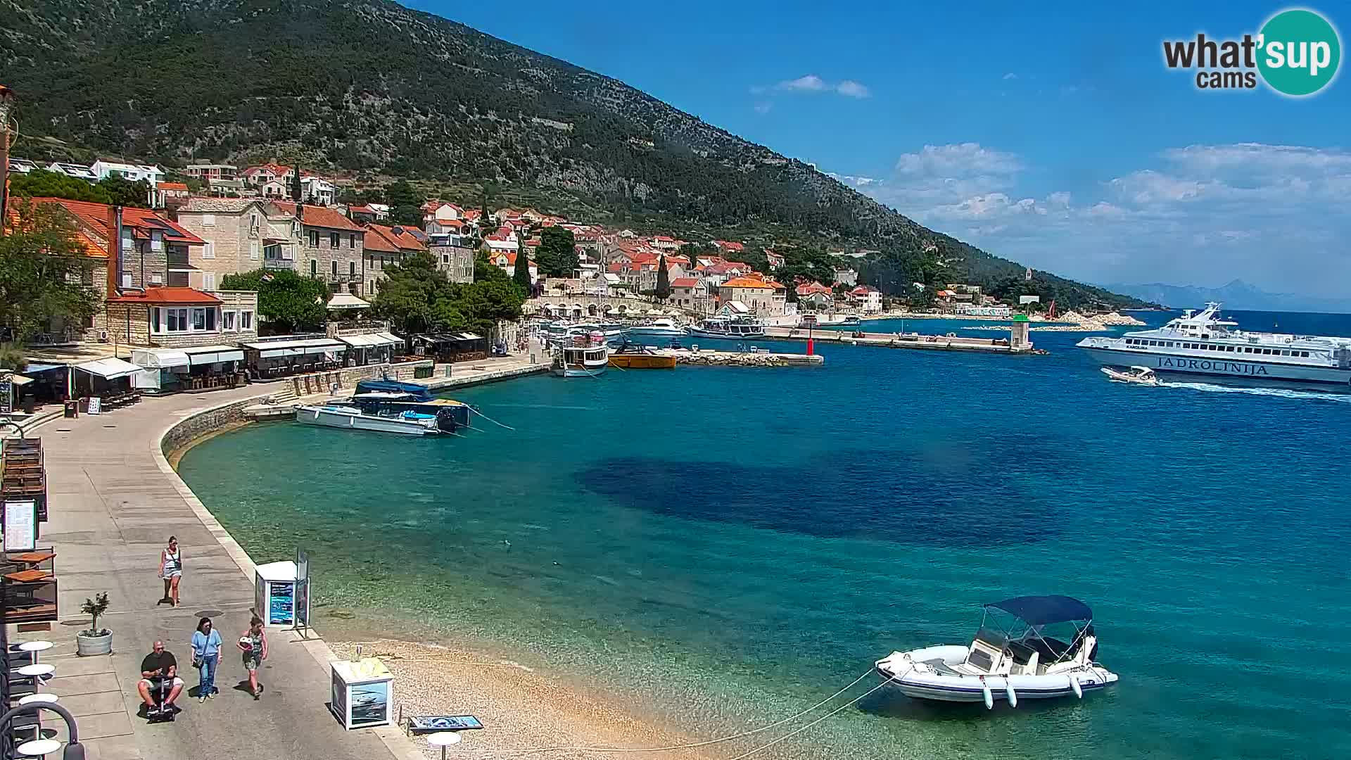Webcam Bol Centre-Ville & Marina – Vue en direct depuis Bol, île de Brač