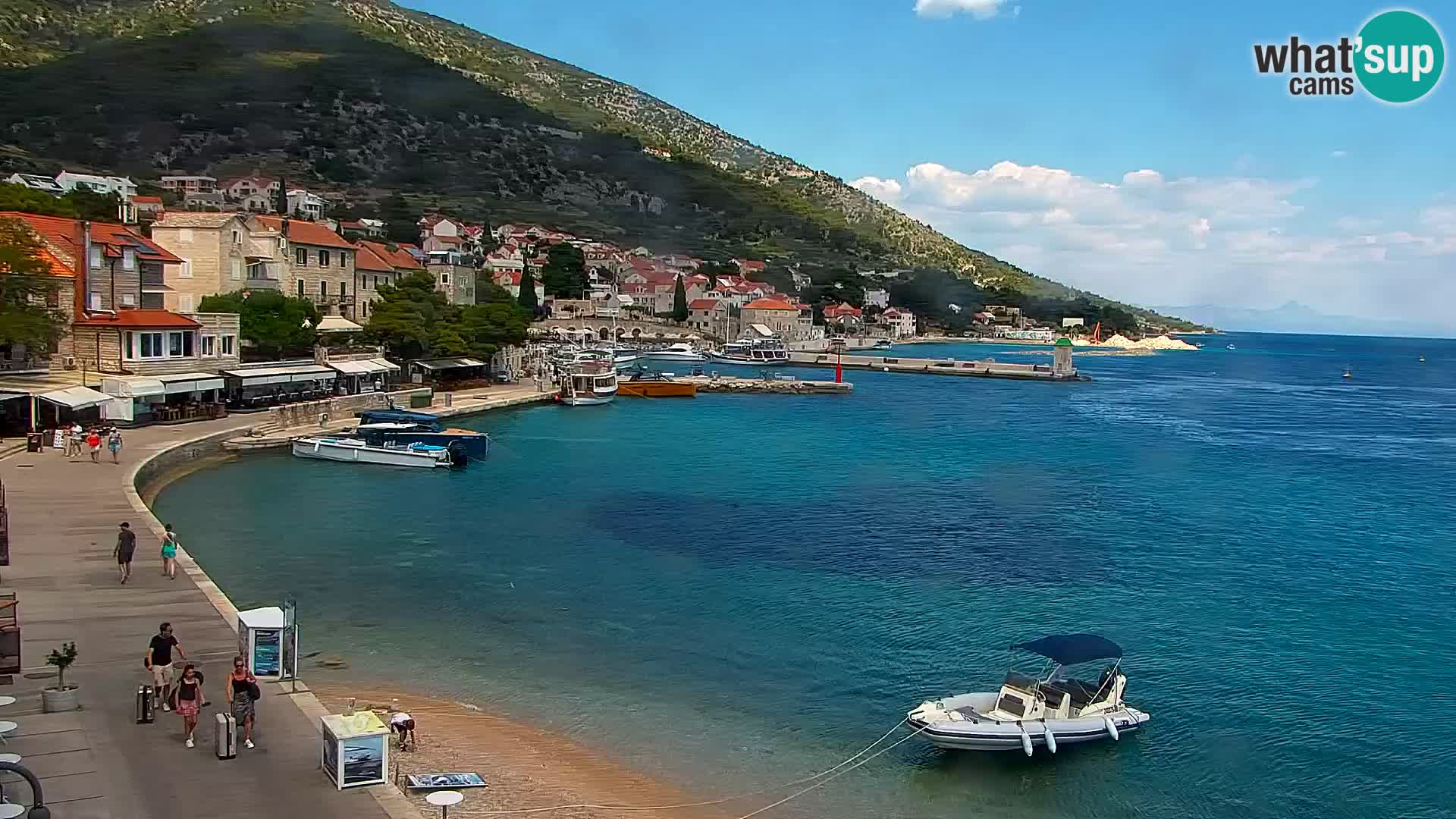 Webcam Bol centre-ville & marina – Vue en direct depuis Bol, île de Brač